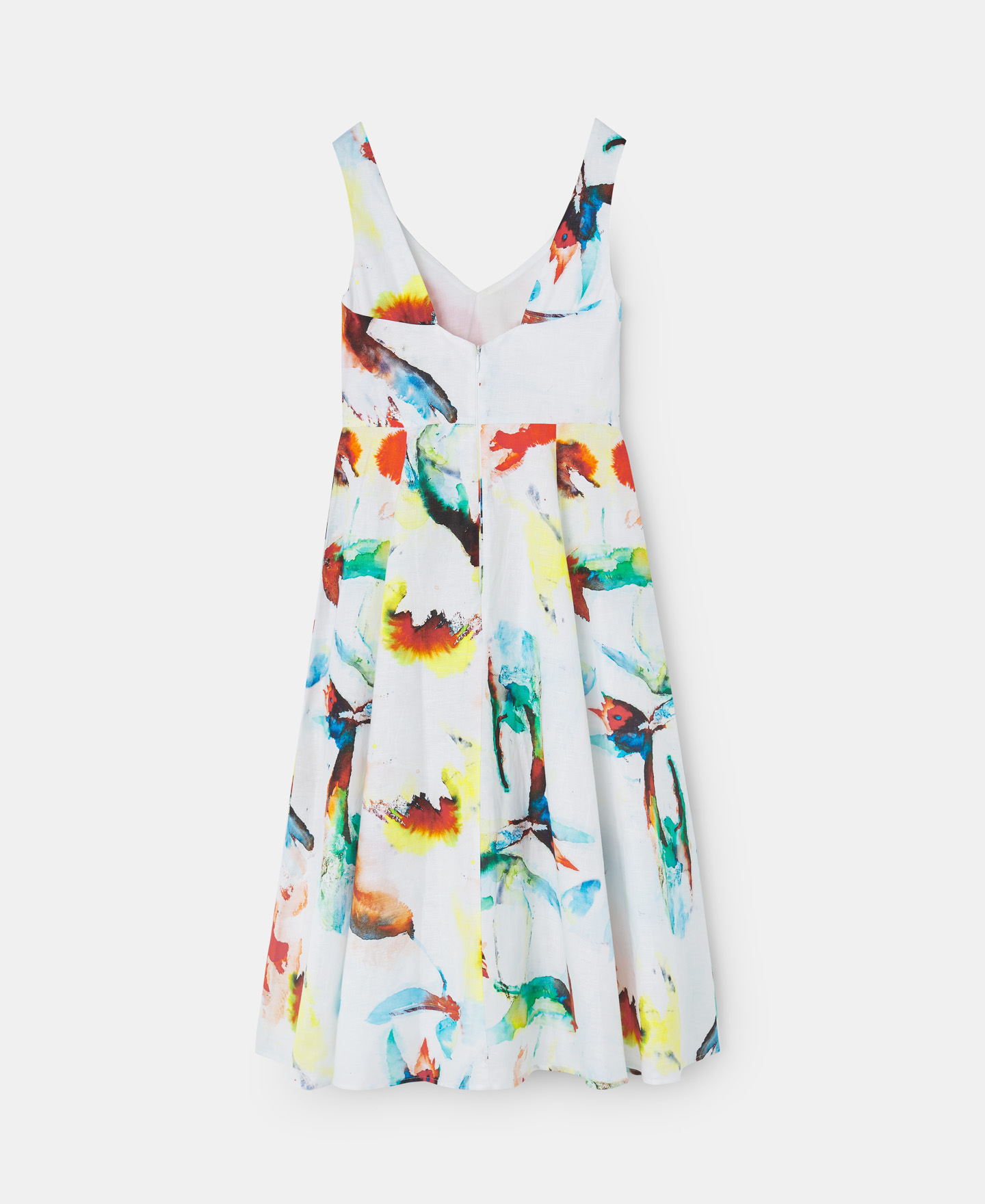 Vestido floral en algodón y lino image number 5