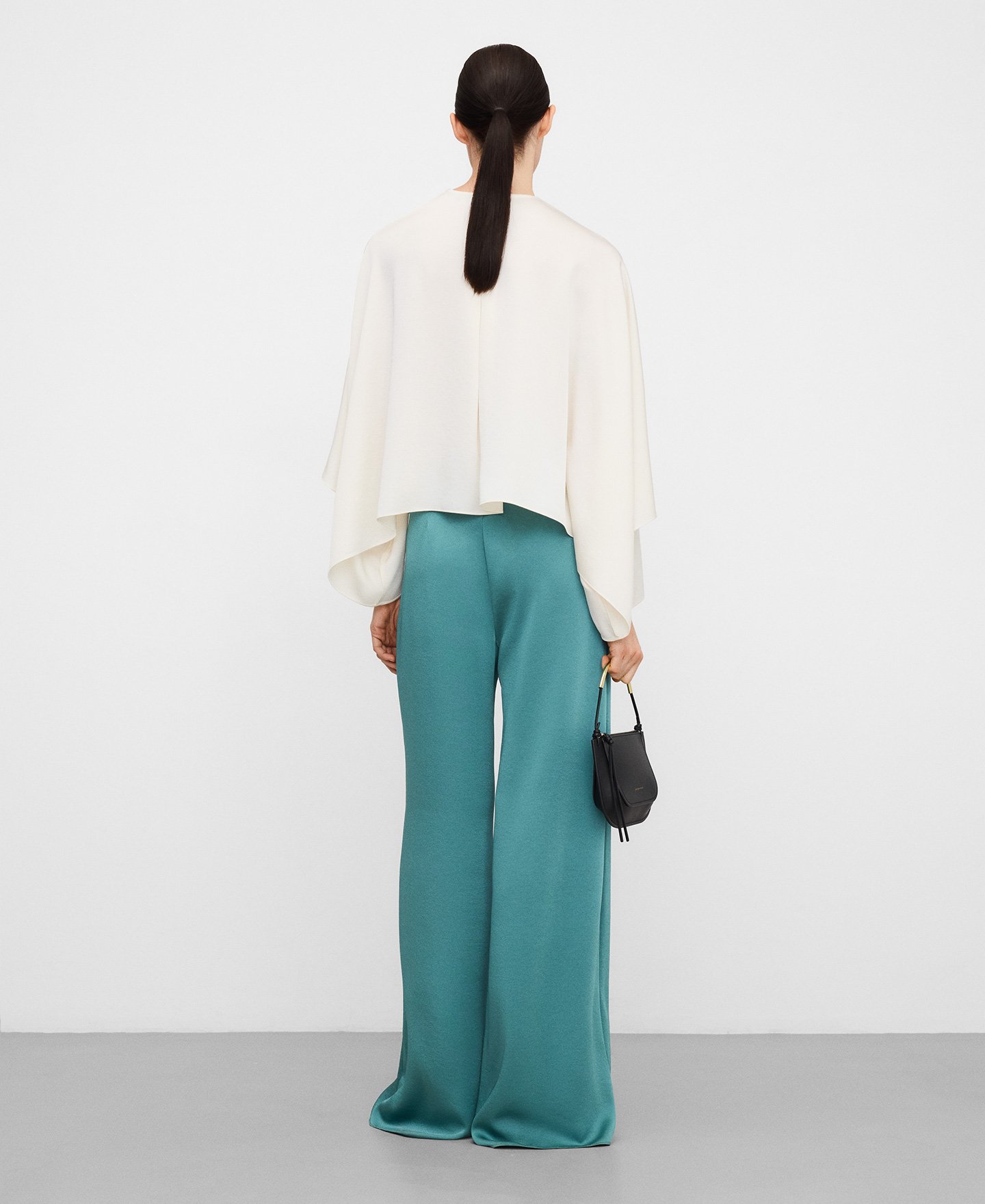 Satin palazzo trousers image number 2