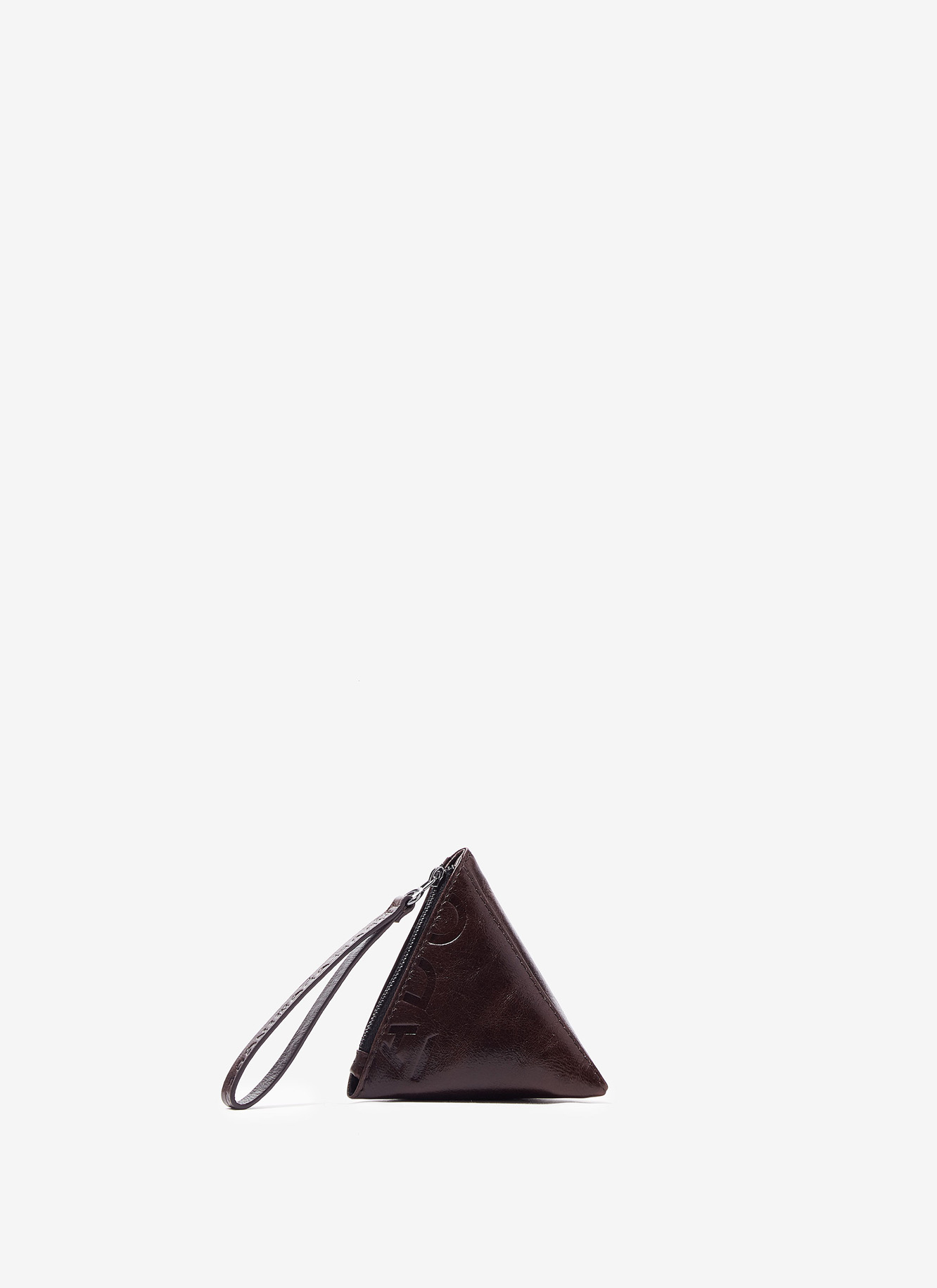 Triangular leather coin holder image number 0