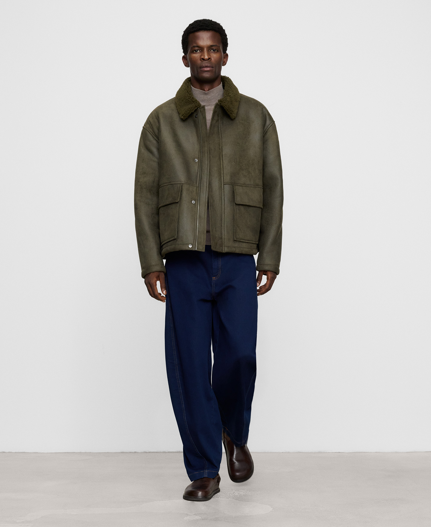 Wendbare Fliegerjacke Leder nicht Leder image number 1