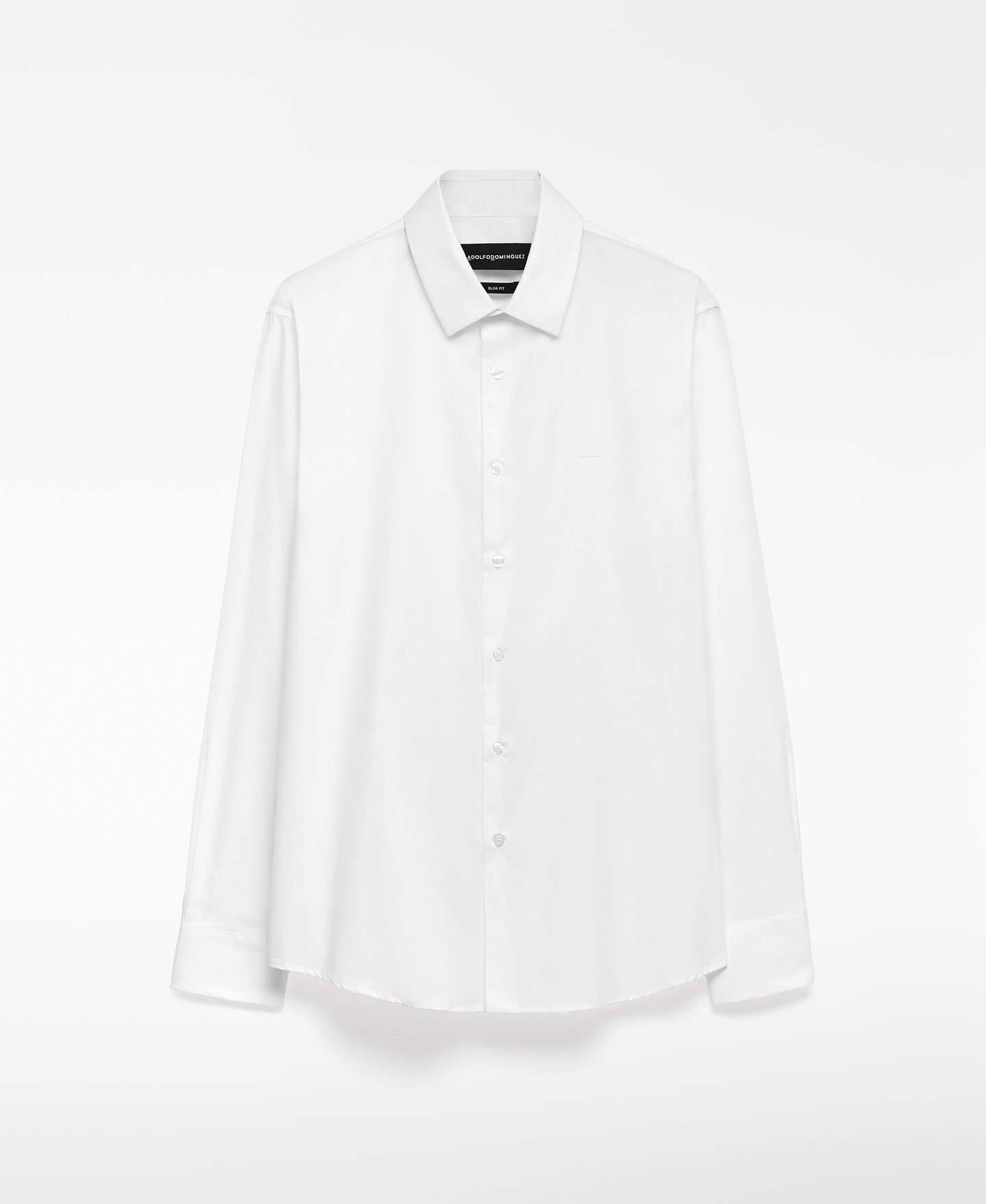 Chemise slim fit &agrave; col italien homme image number 0