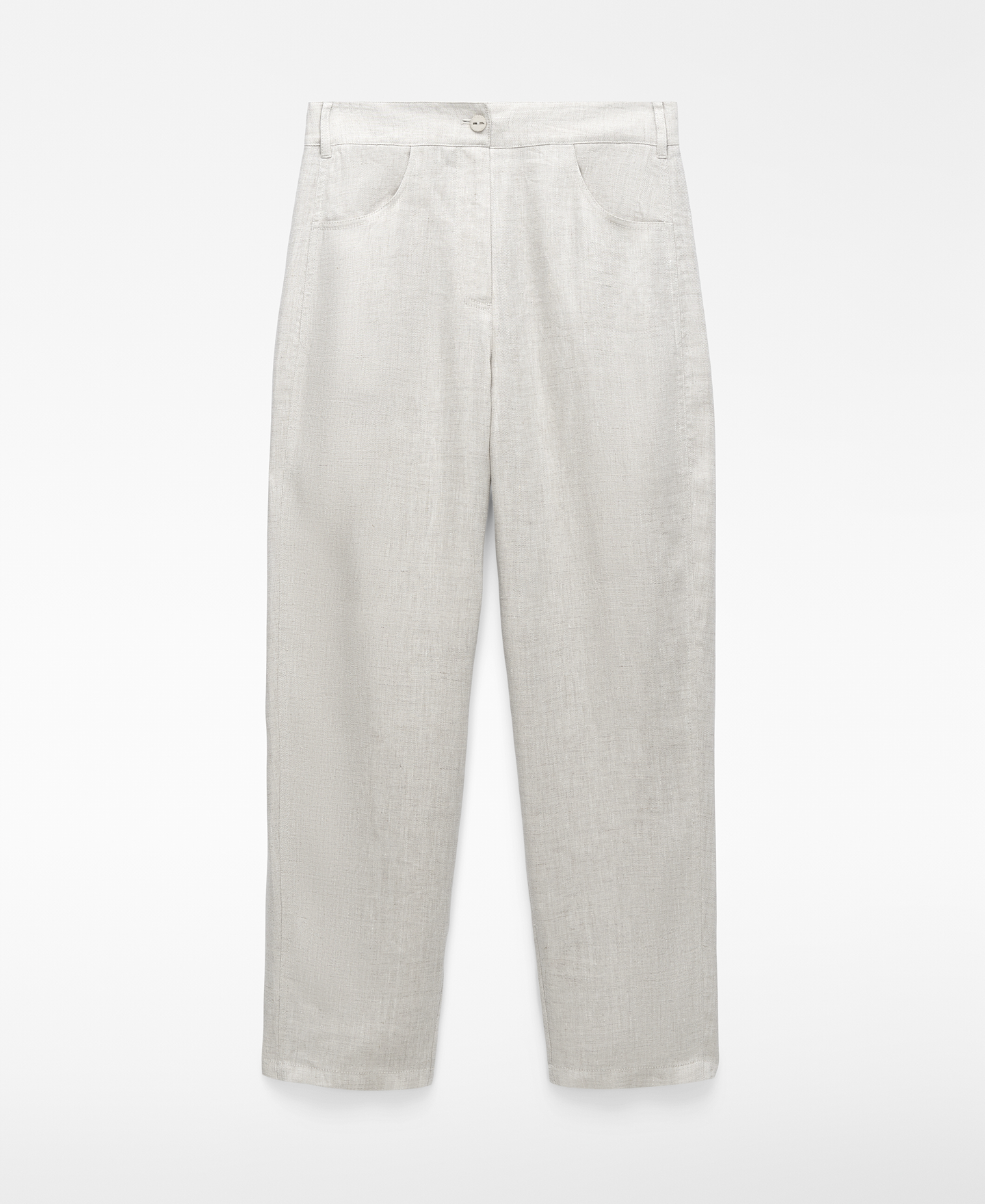 Pantal&oacute;n barrel fit lino image number 4