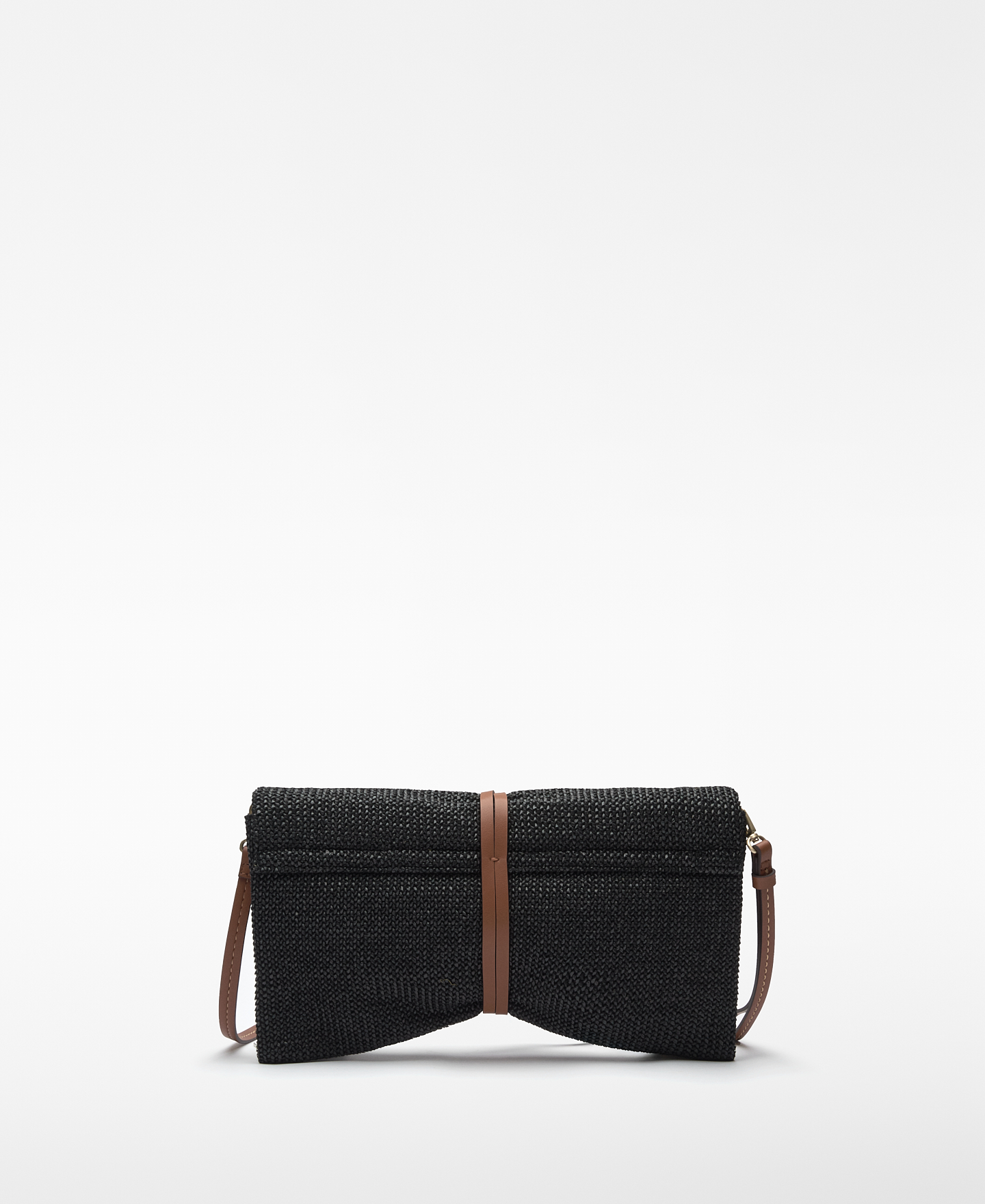 Cartera de mano textura rafia mujer image number 1