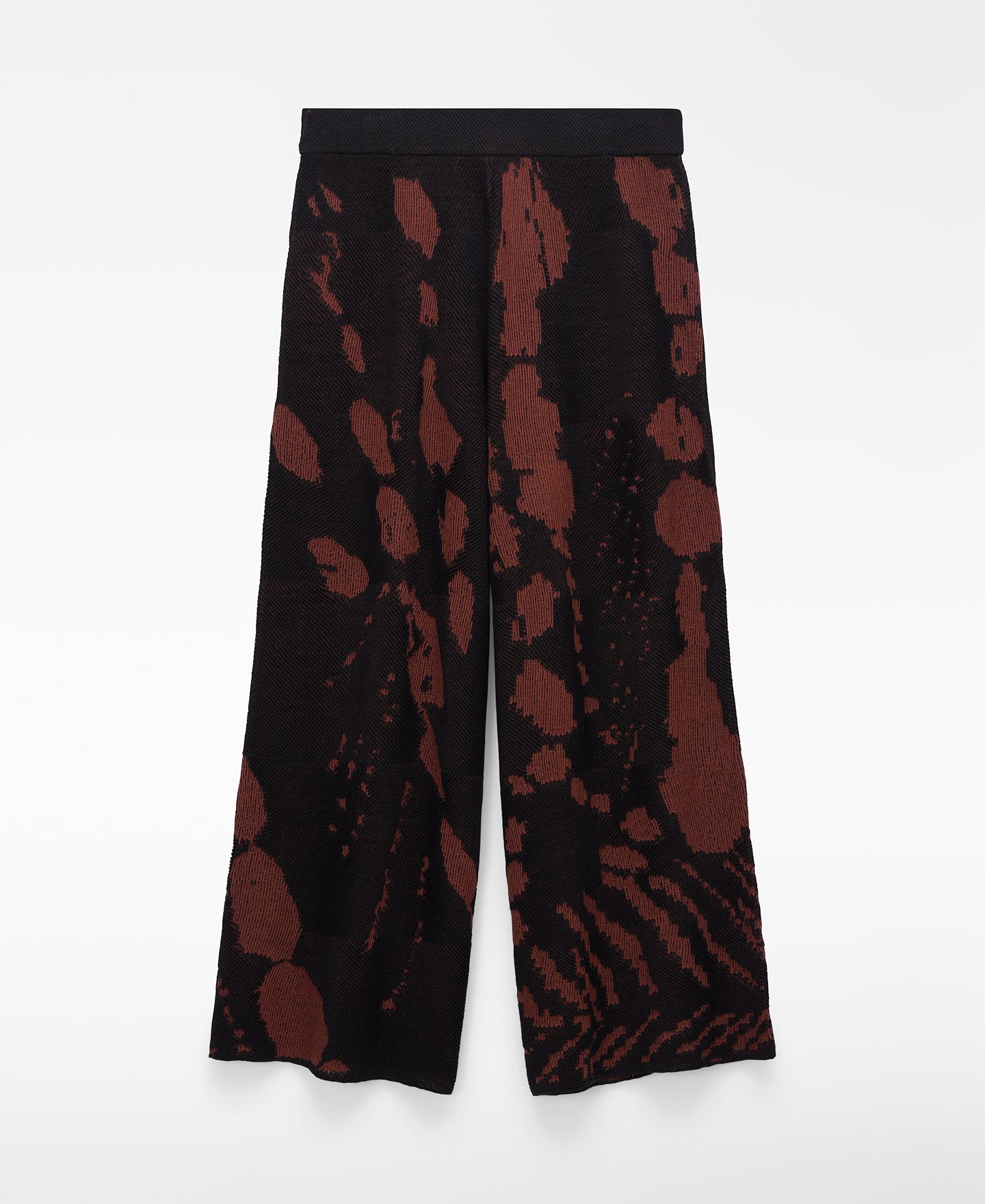 Jacquard knit animal print trousers image number 4