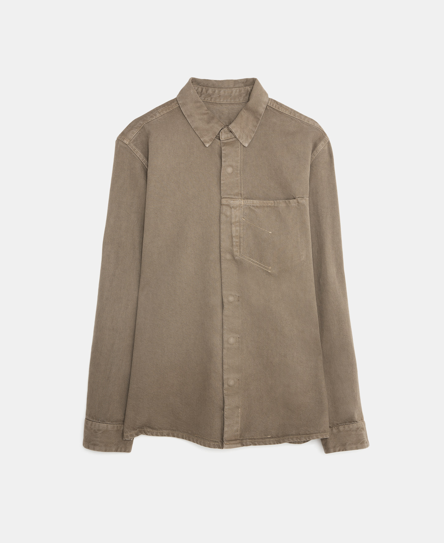 Cotton twill overshirt image number 4