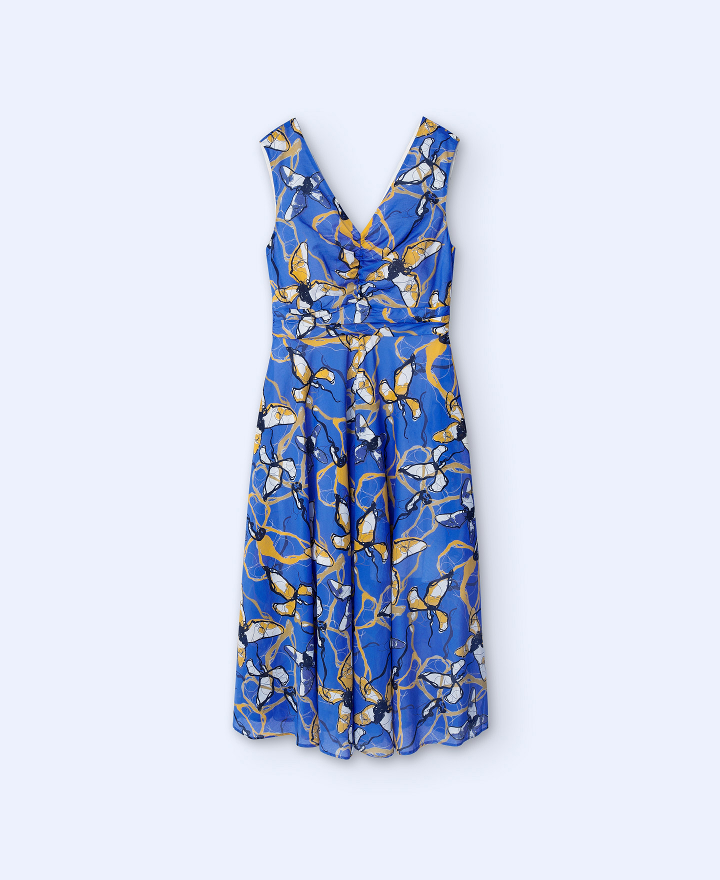 Cotton voile fitted dress image number 4