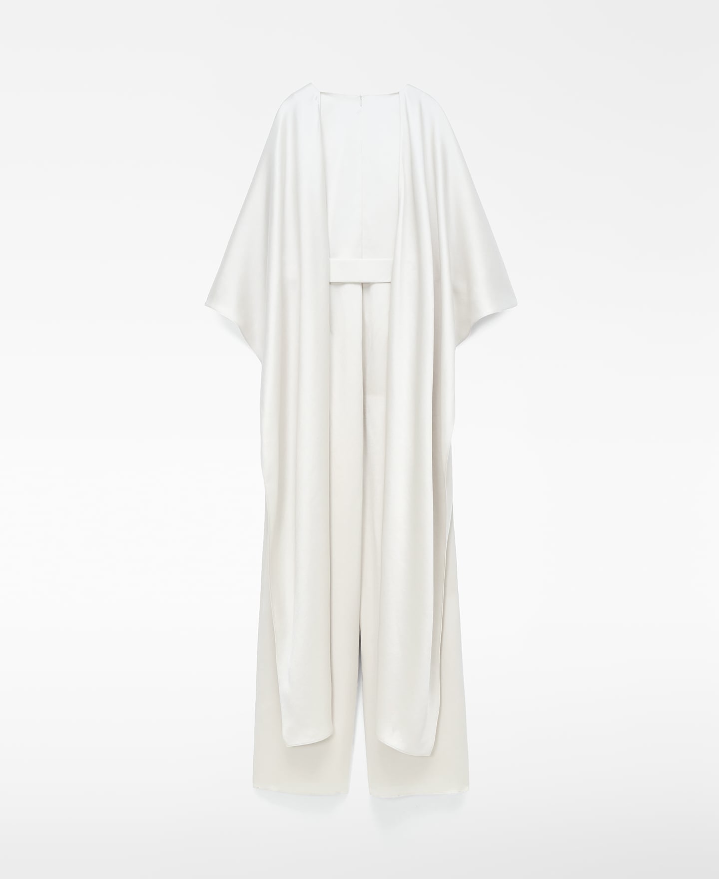 Satin jumpsuit with back cape image number 5