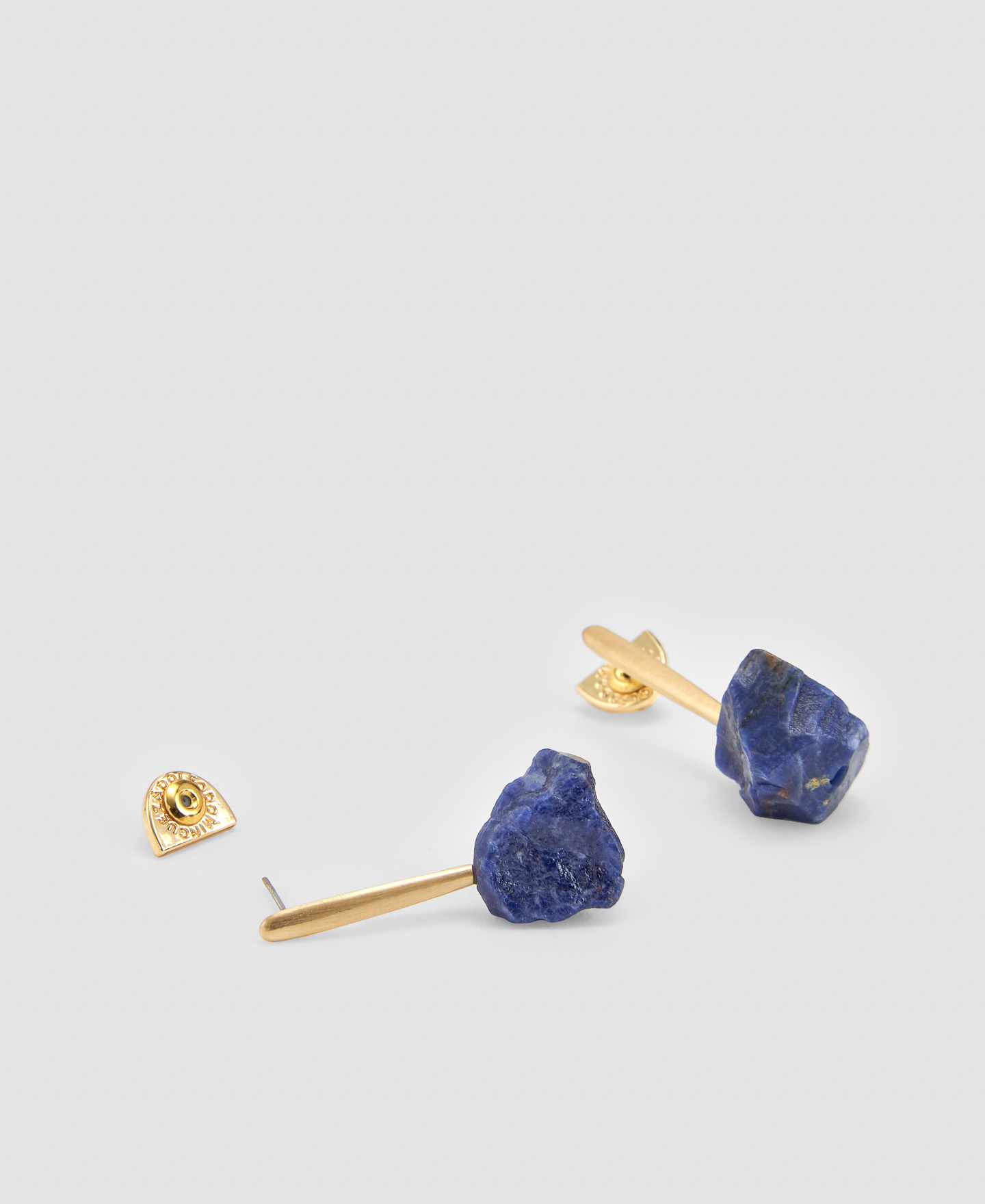 Zinc and natural stone earring image number 1