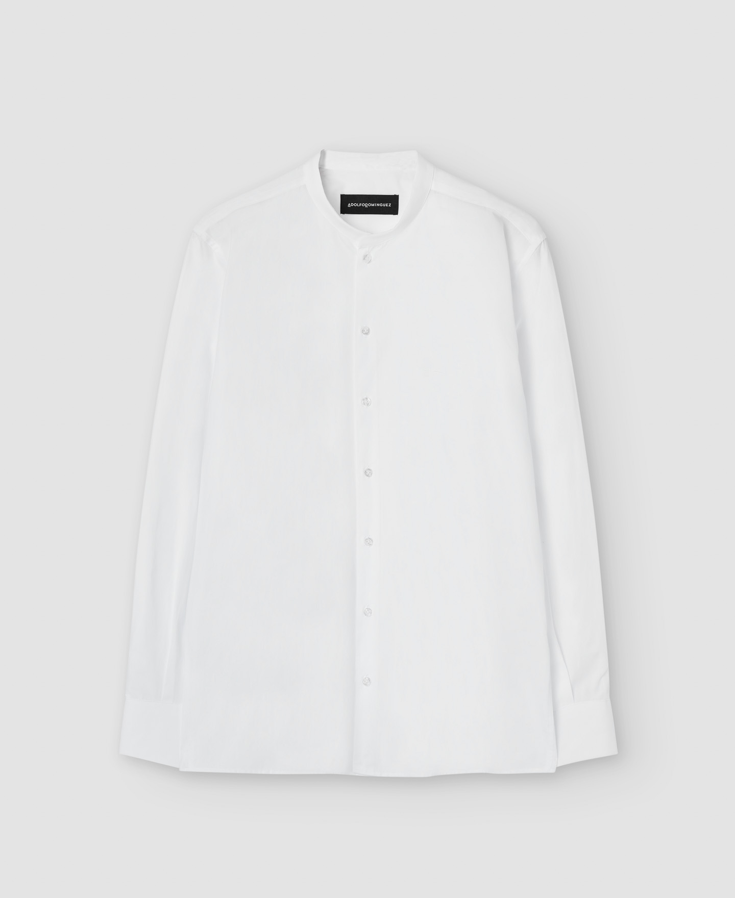 Mandarin collar organic cotton shirt image number 4