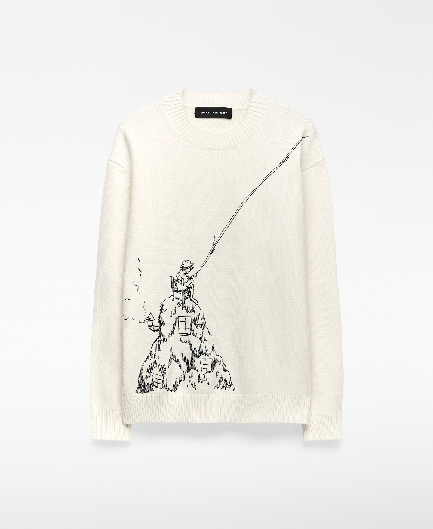 Embroidered sweater man image number 4