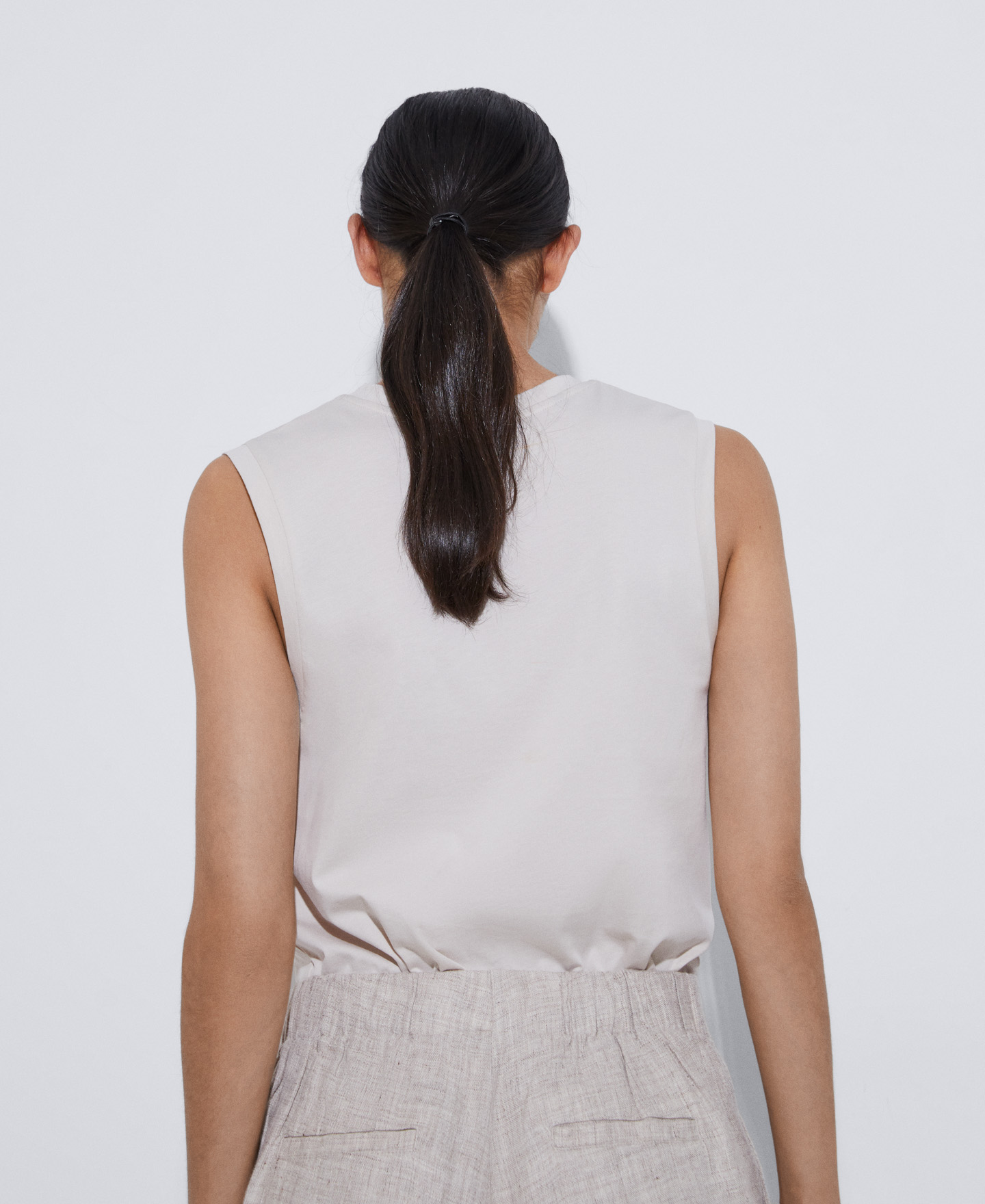 レスポンシブルコットンのストレートTシャツ image number 2