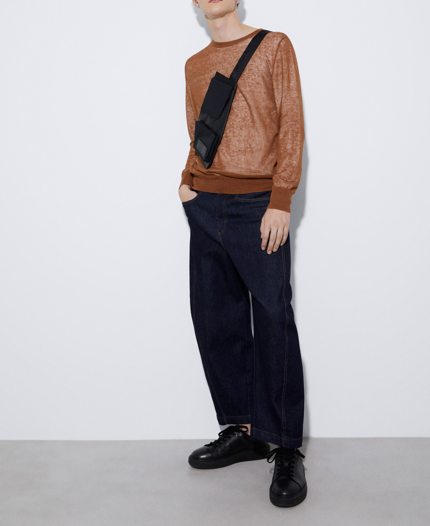 Double layer responsible viscose sweater image number 1