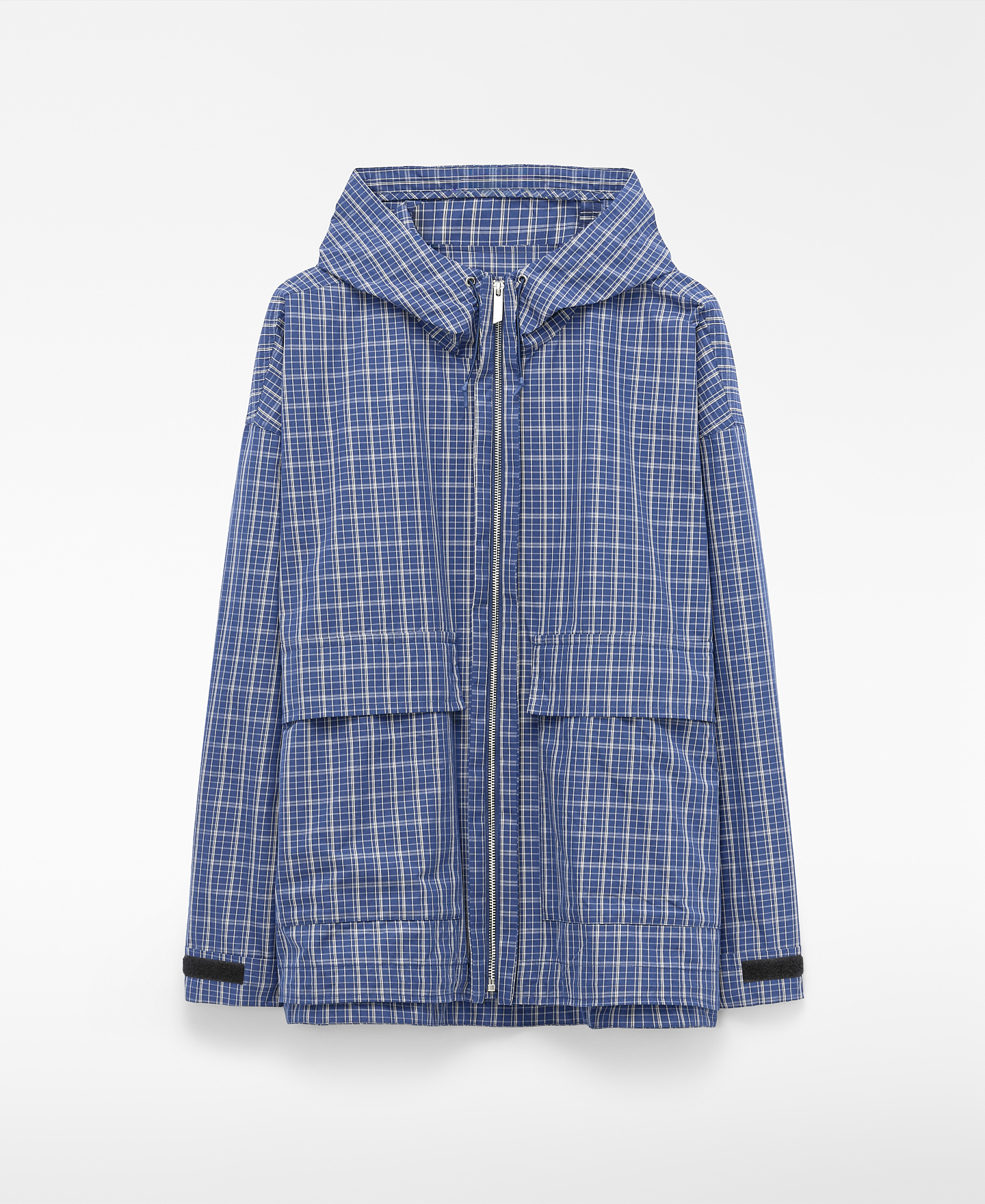 Chaqueta capucha cuadros image number 4