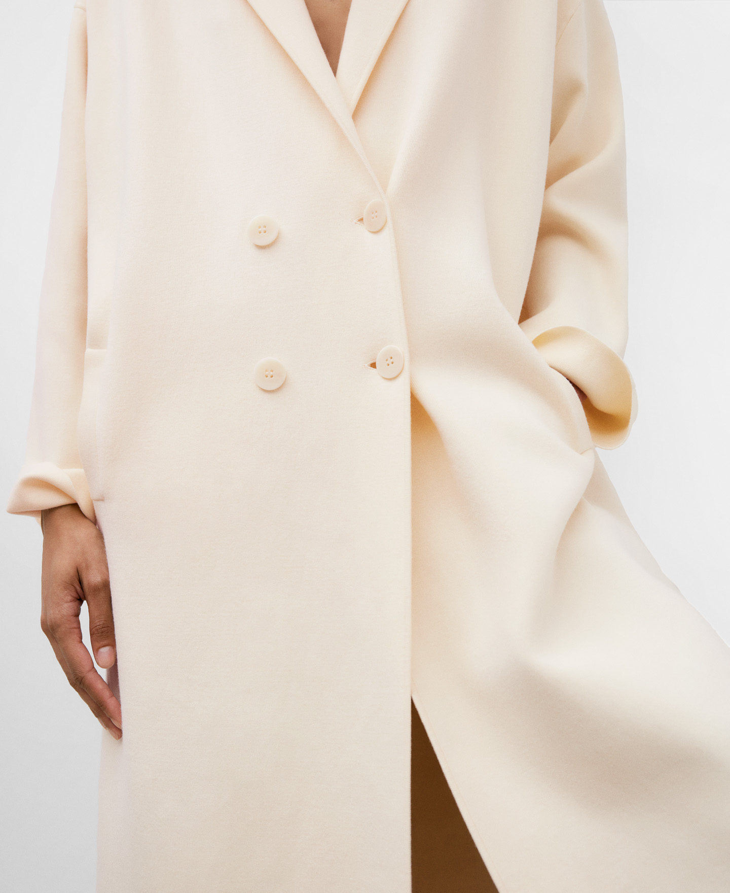 Double-fronted knitted coat image number 3