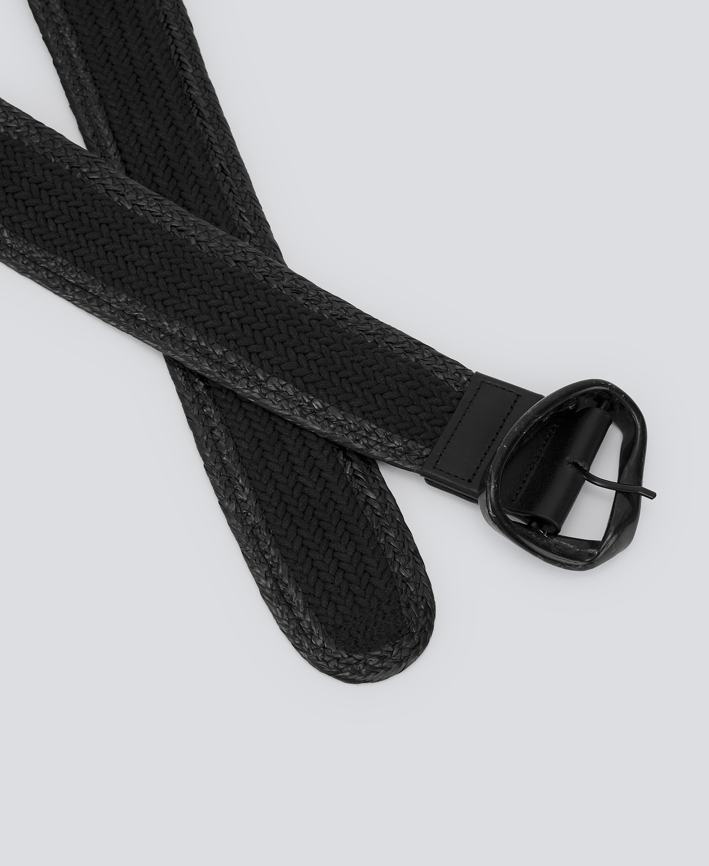 Black braided belt woman image number 2