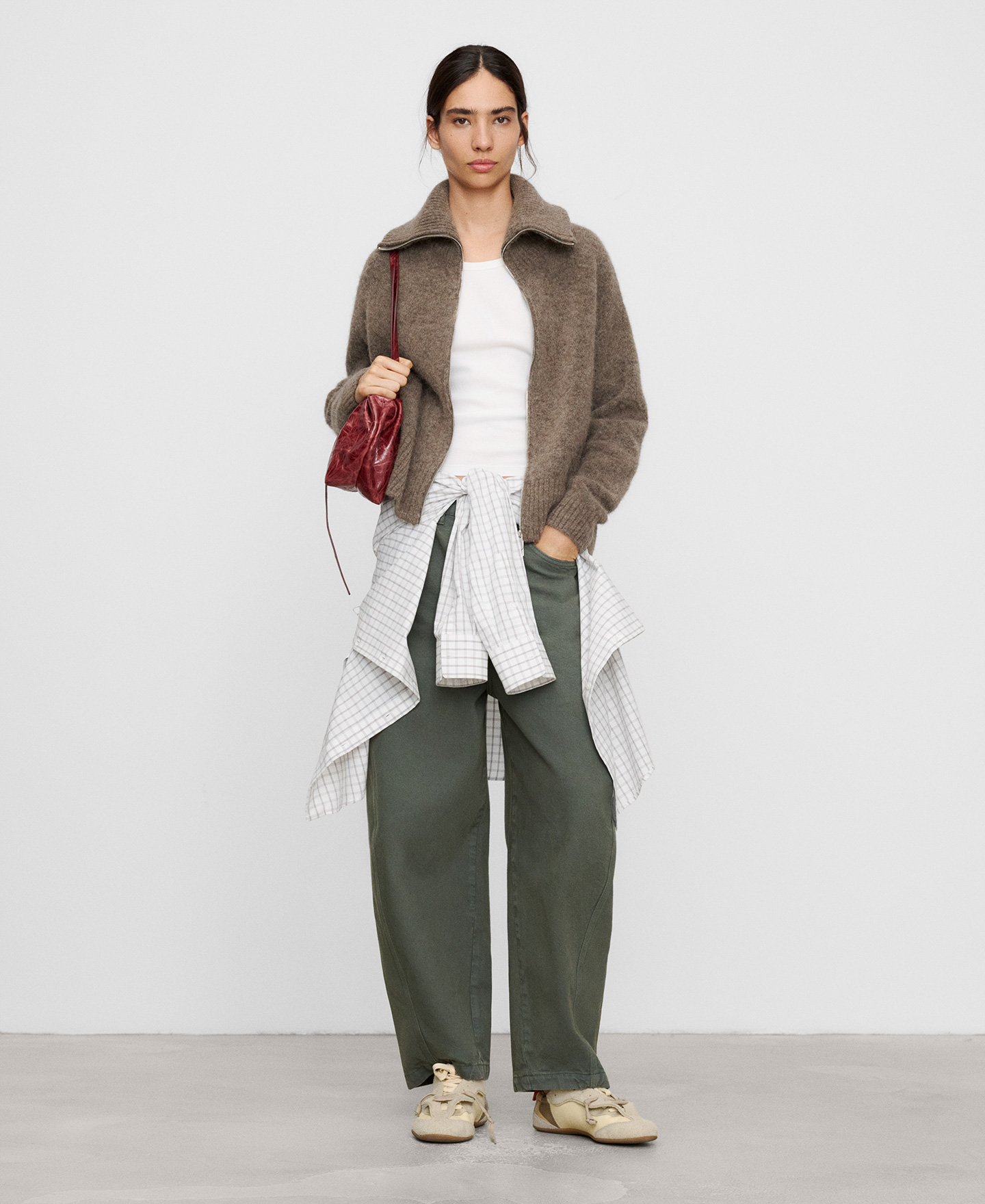 Rollkragenjacke mit Alpaka-Jacke image number 1