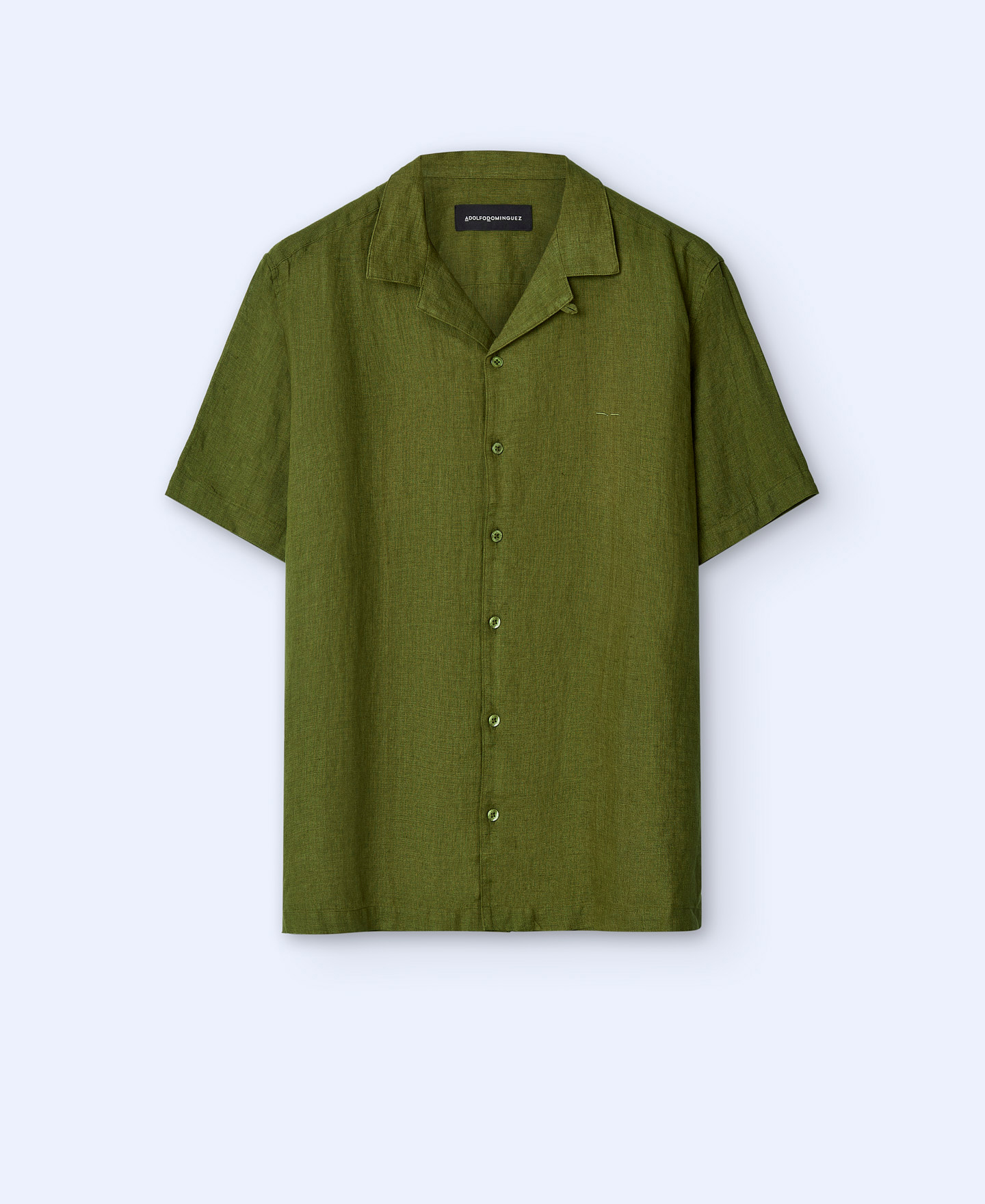 Camisa cuello bowling en lino image number 4