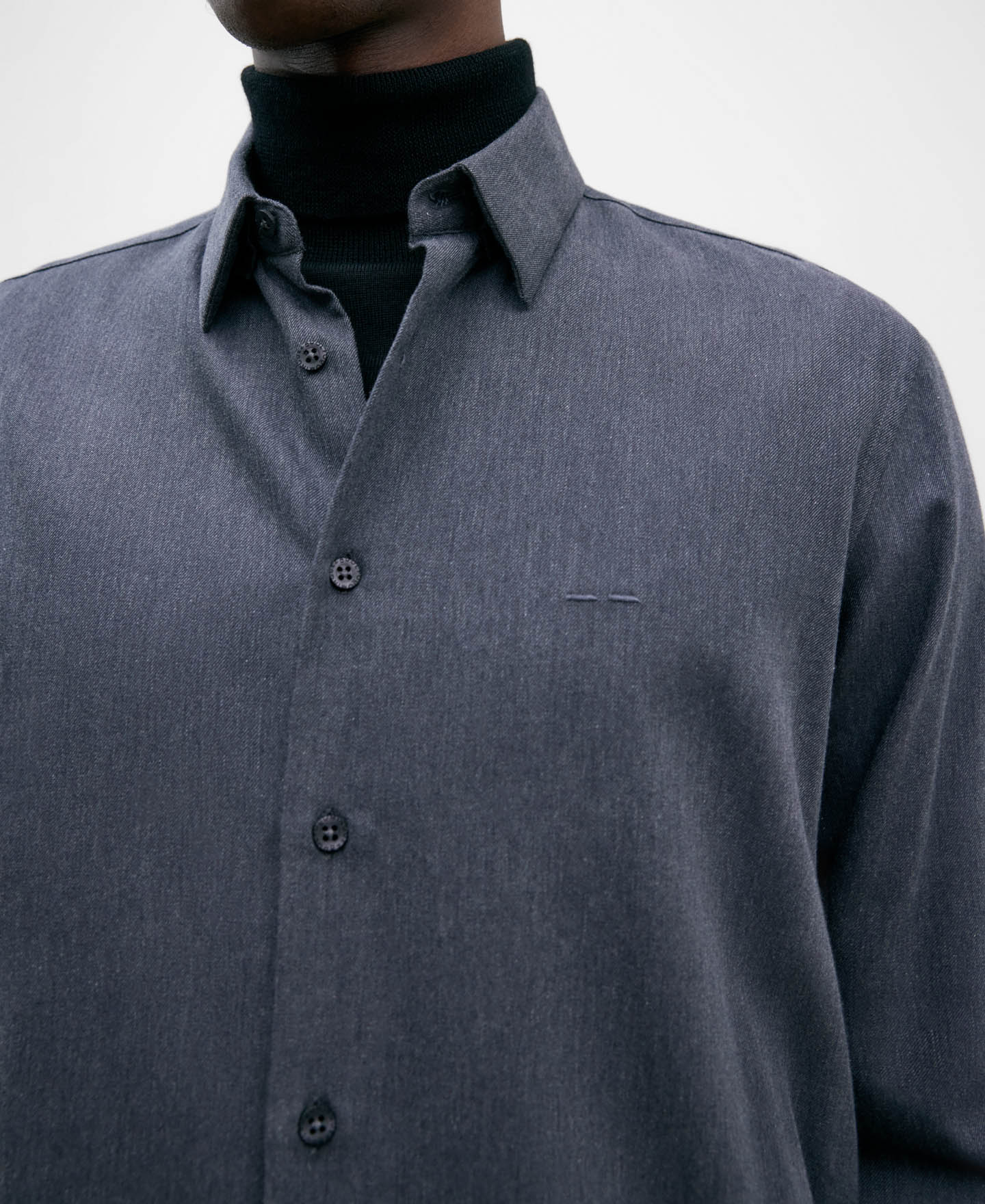 Grey cotton shirt for men image number 3