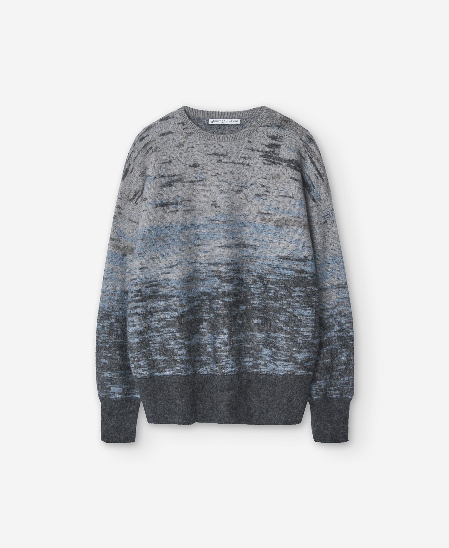 Grey melange mohair sweater for women image number 4