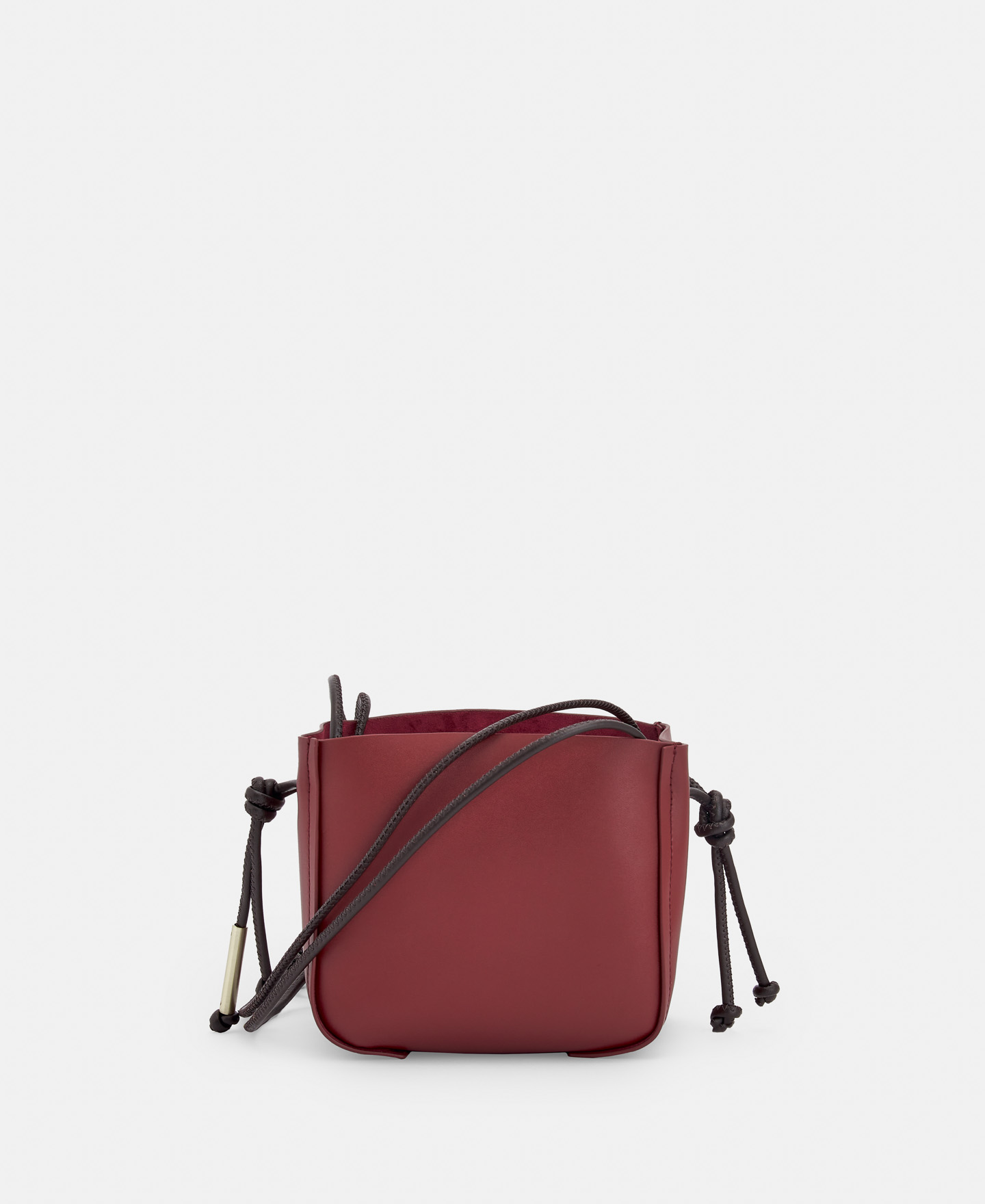 Responsible leather mini bucket bag image number 1