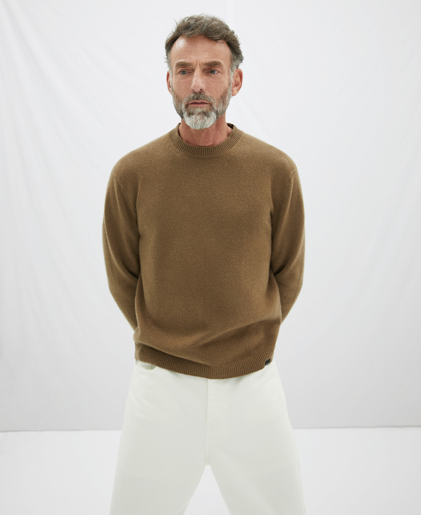 Merino wool crew neck sweater image number 0