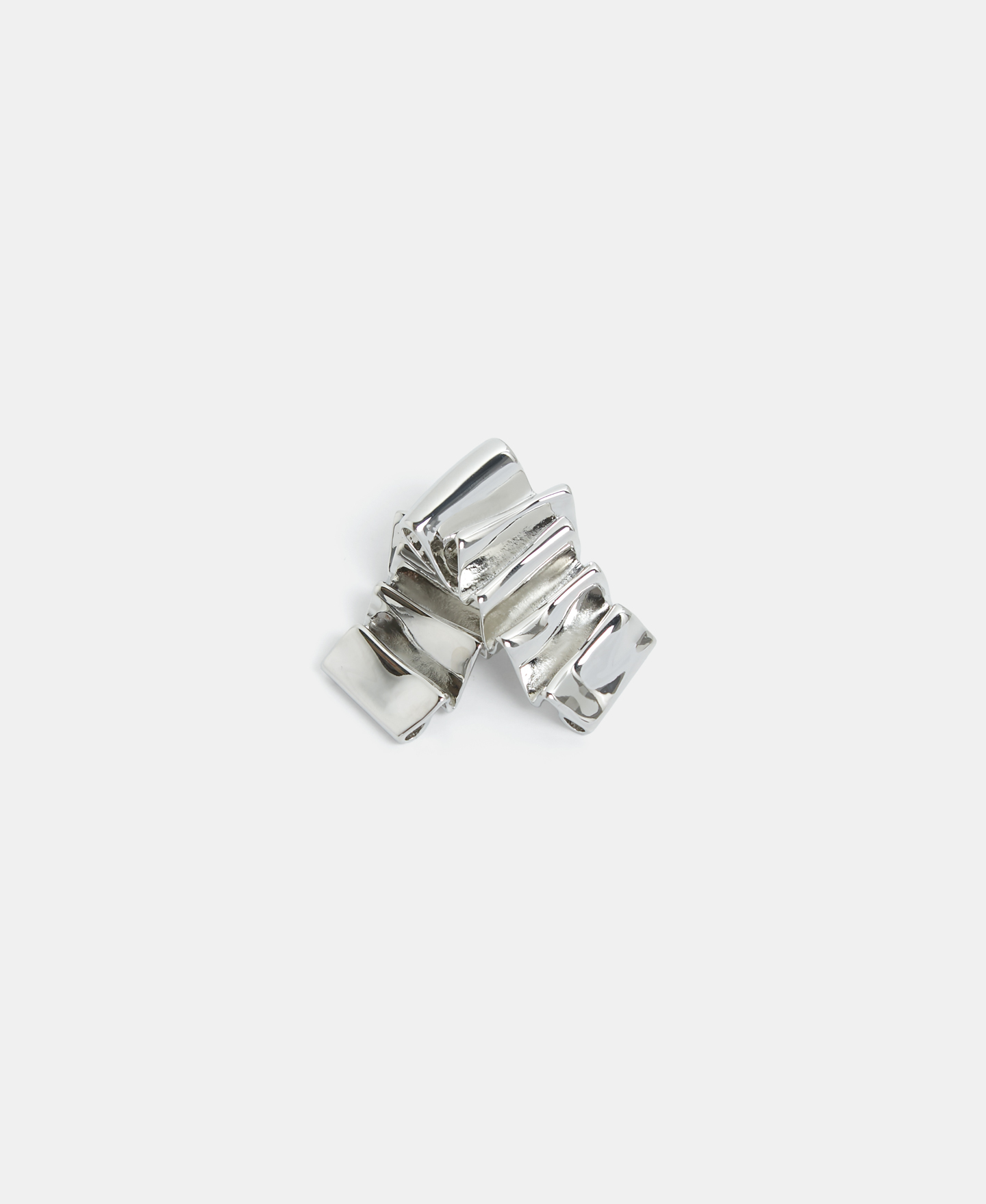 Pleated zinc earrings image number 2
