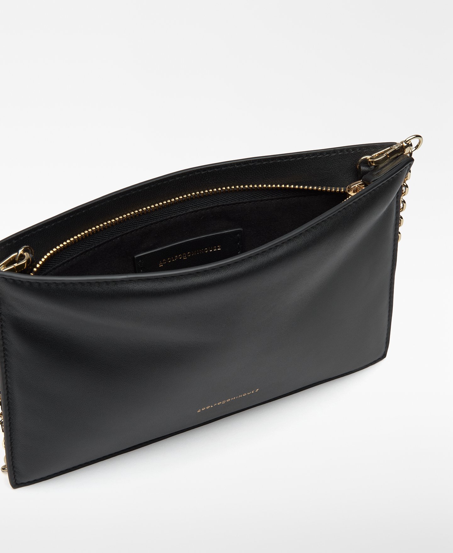 Leather padded clutch woman image number 2