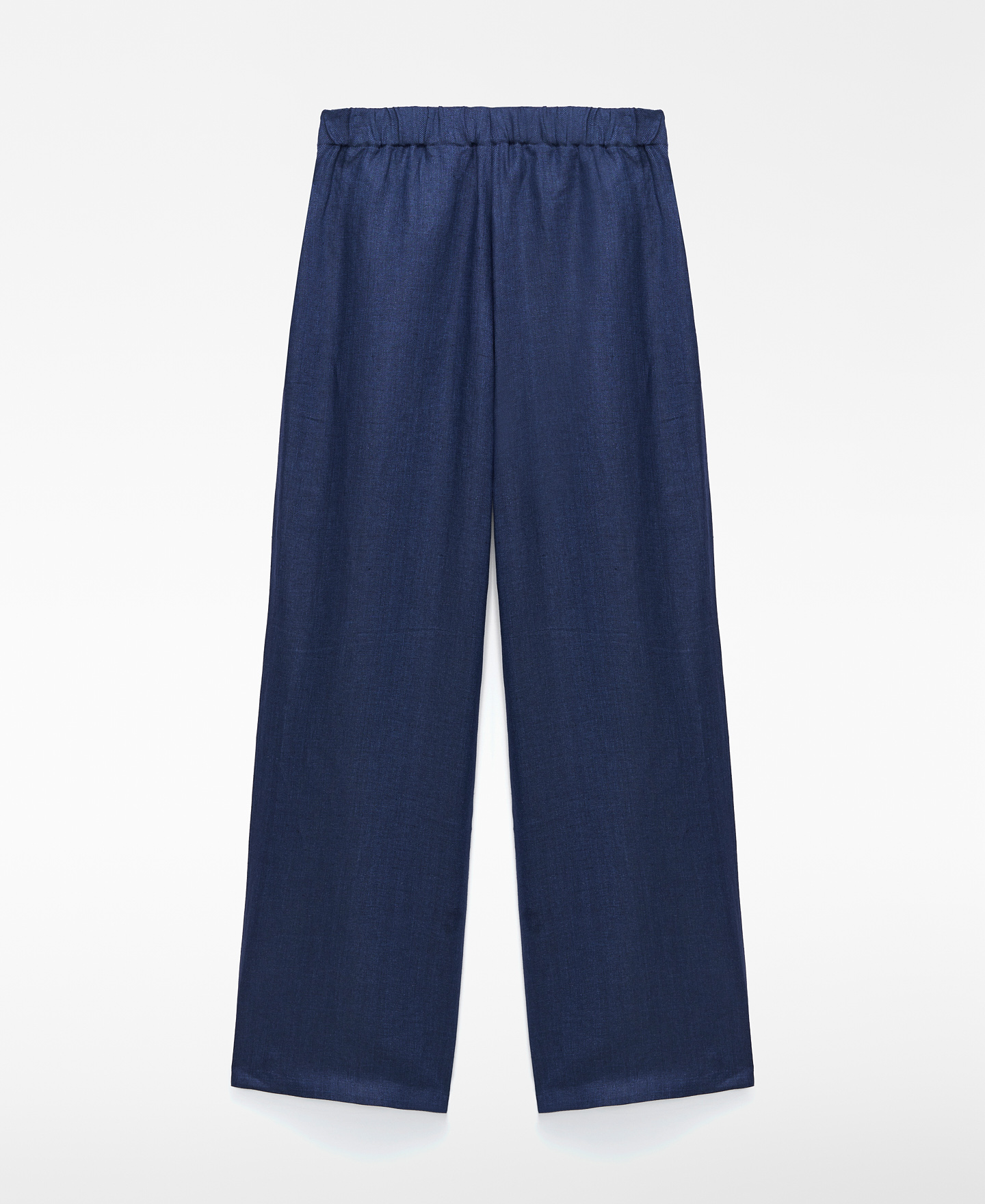 European linen pleated straight trousers image number 5