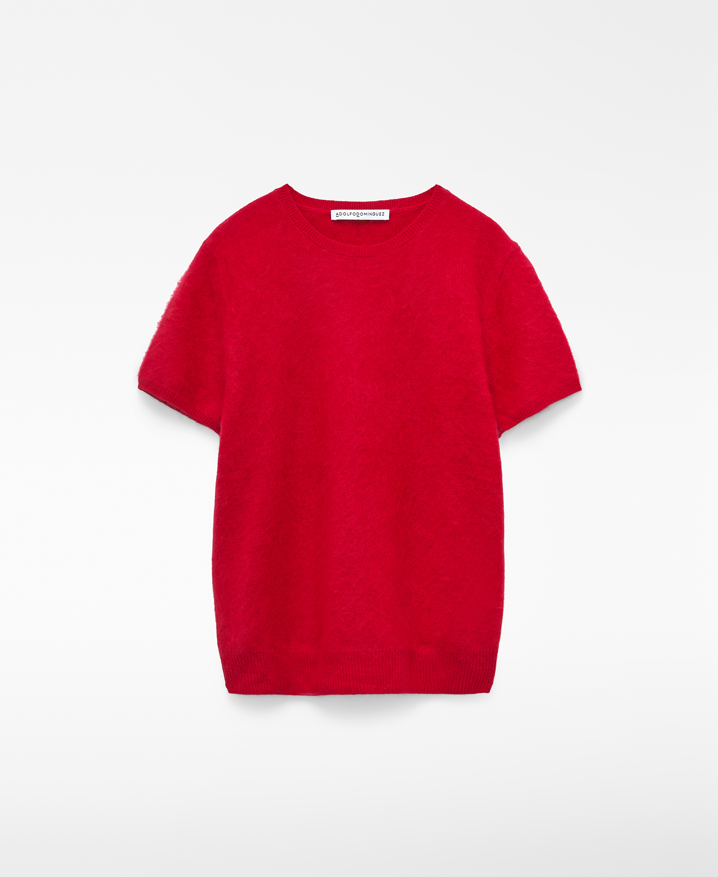 Merino wool brushed short sleeve sweater image number 8