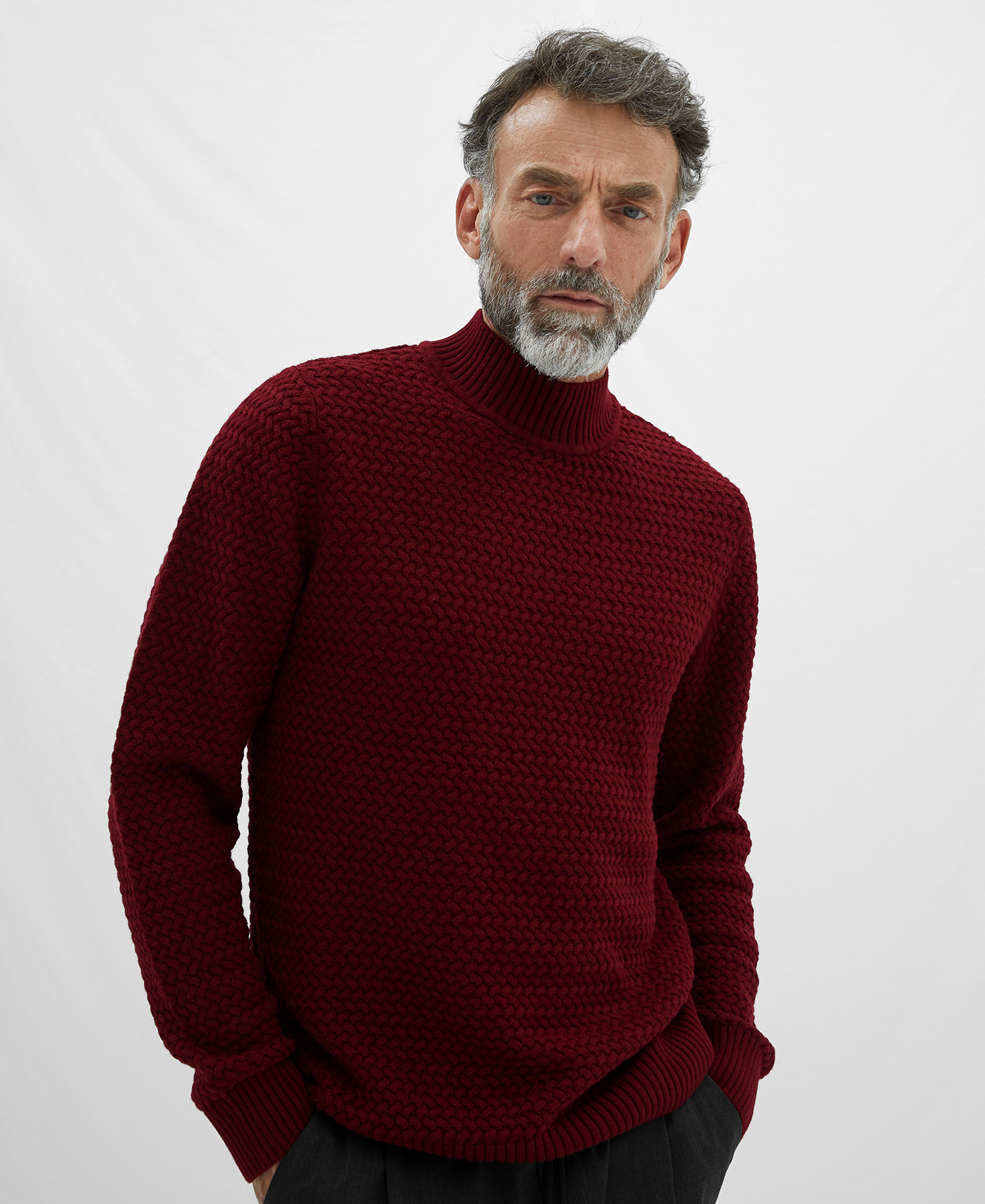 Wool and cotton braided sweater image number 0