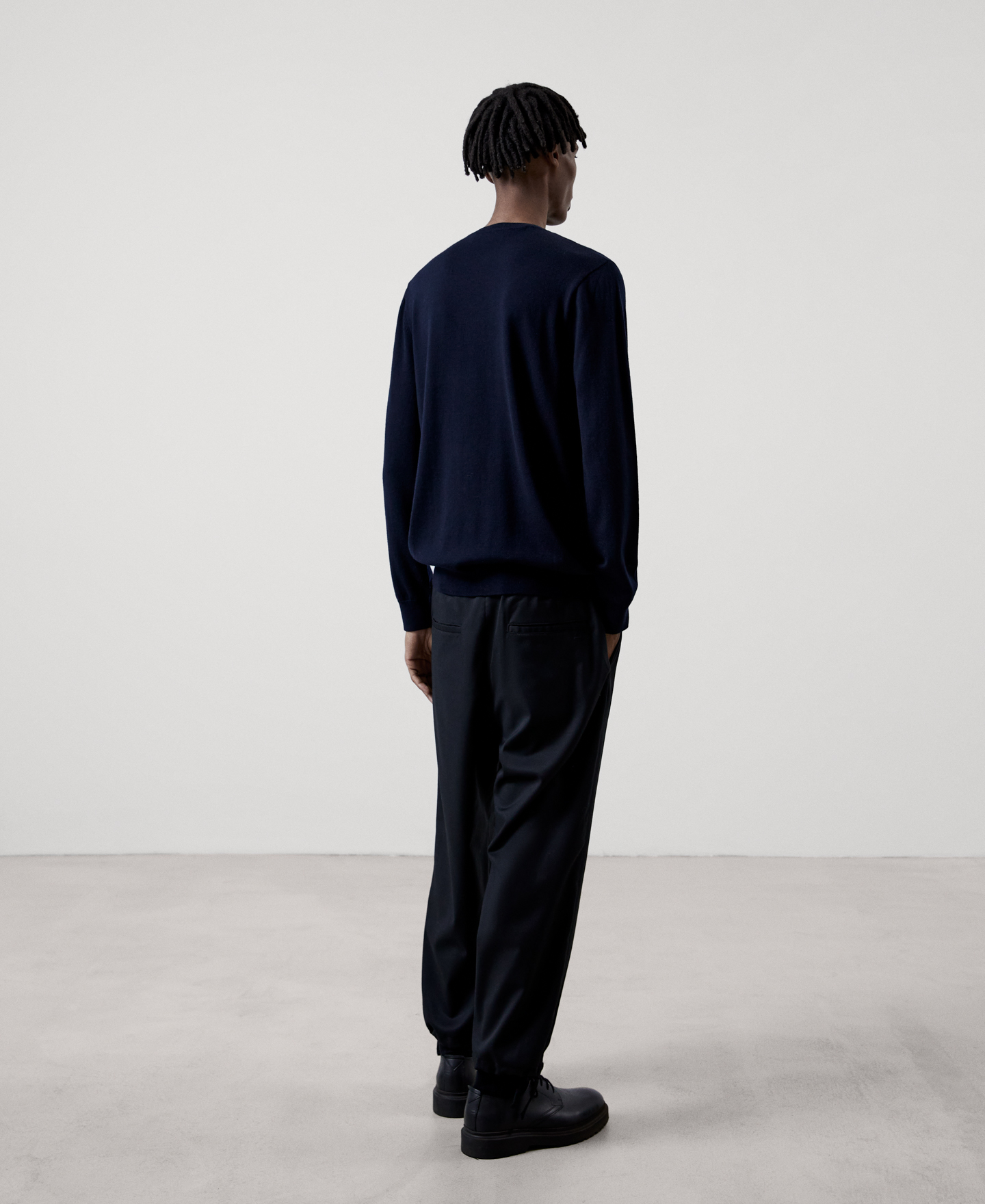 Merino wool crew neck sweater image number 2