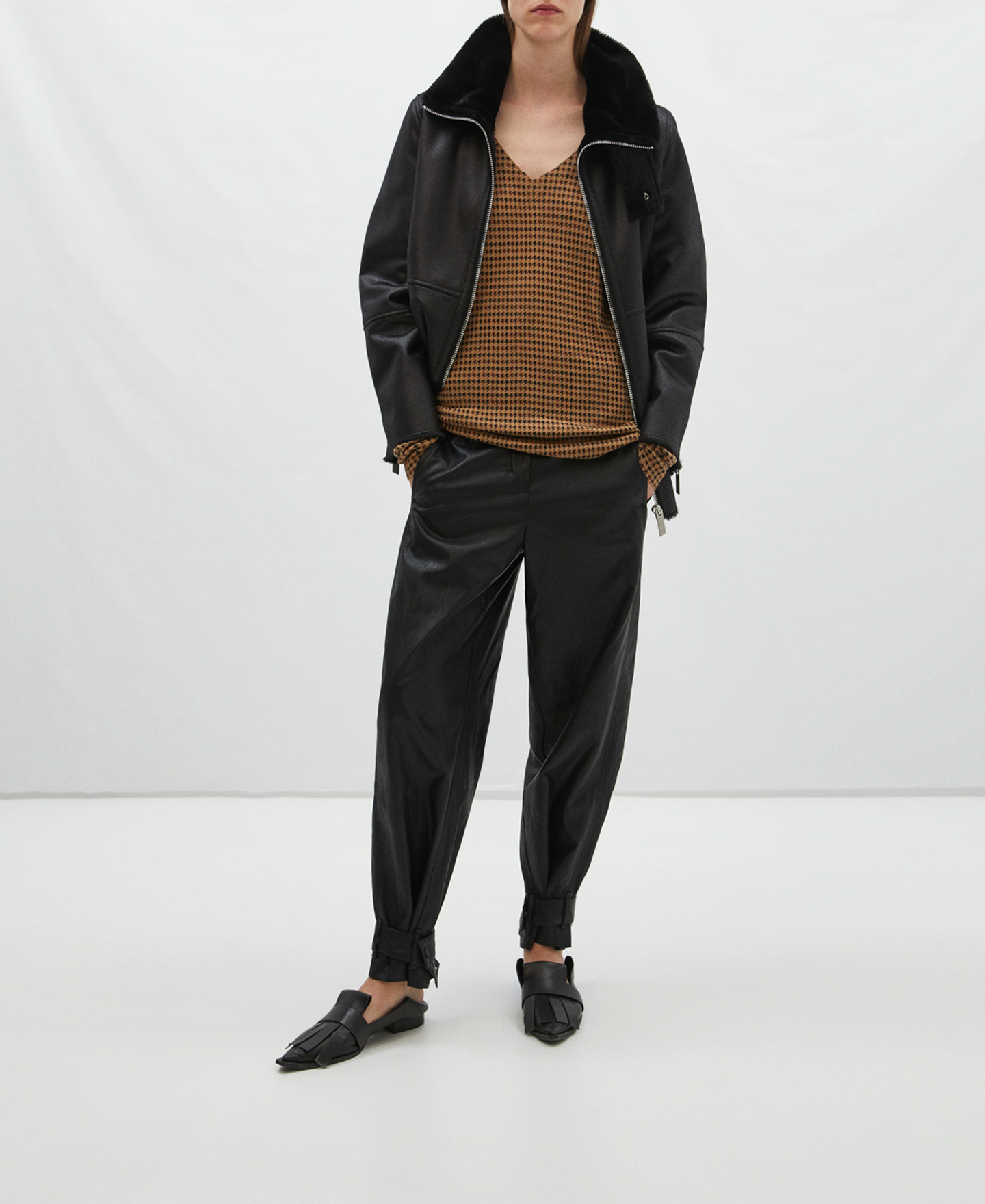 Merino wool printed sweater image number 1