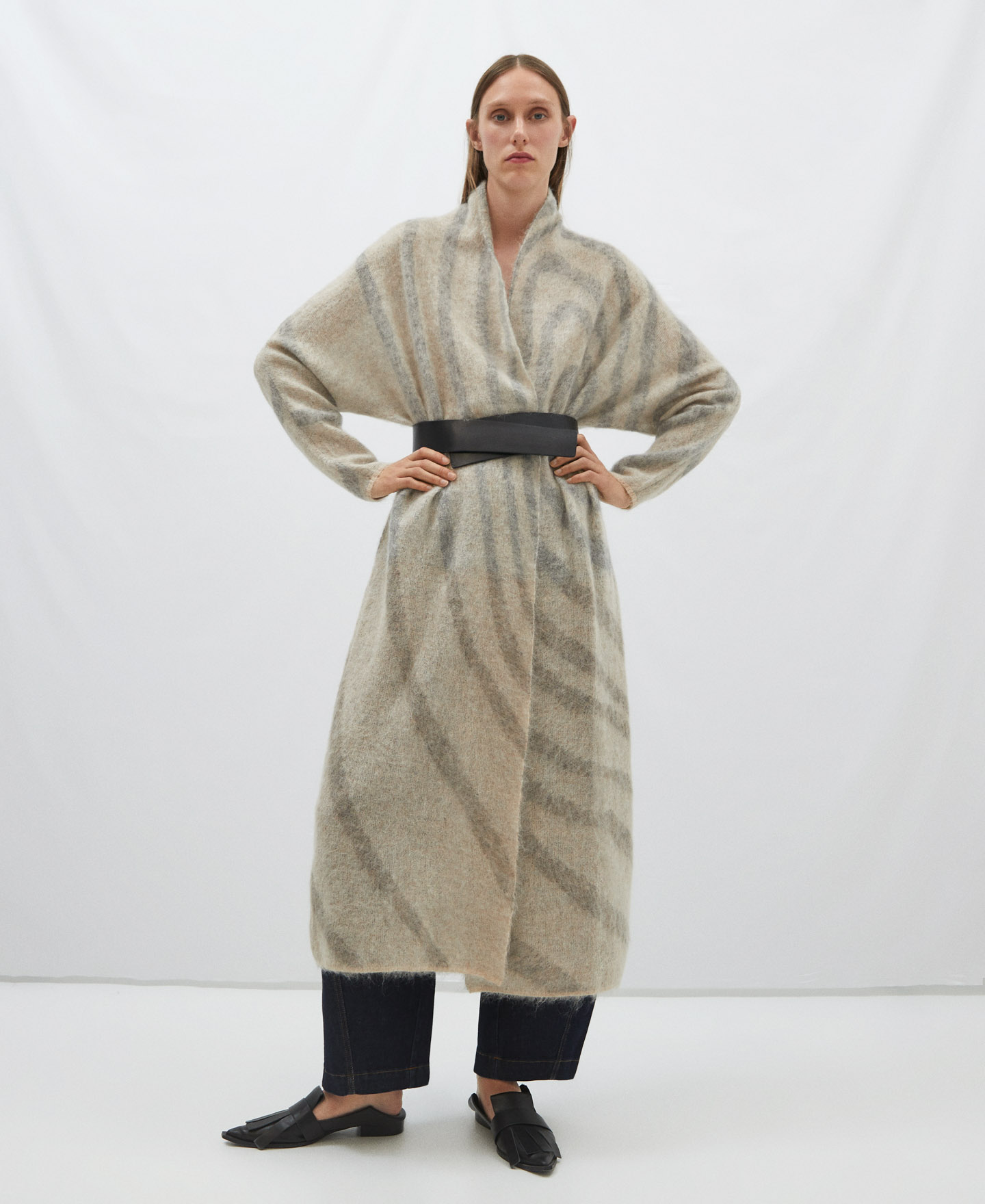 Chaqueta espiral en punto de mohair image number 1