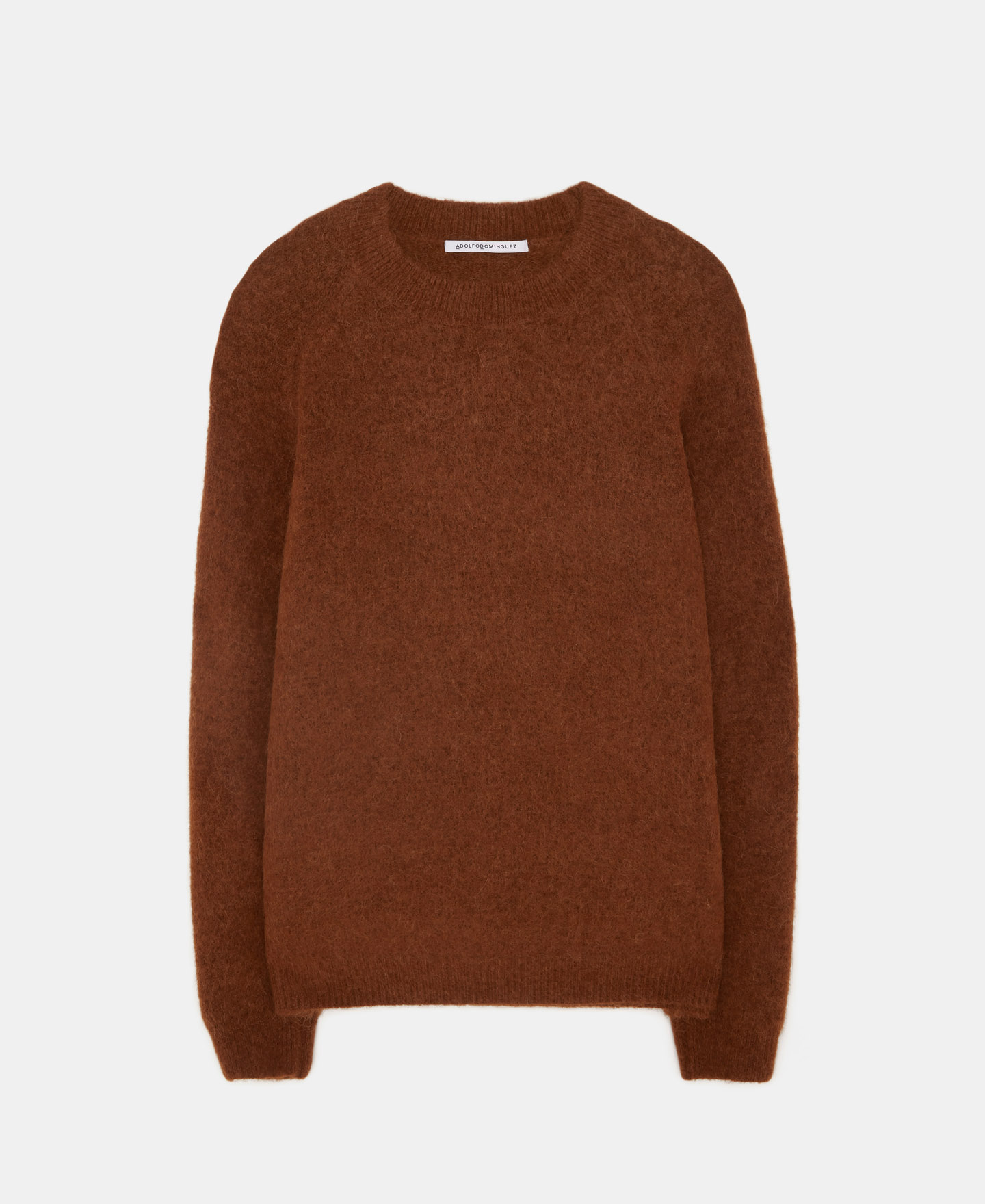 Crew neck sweater with raglan sleeves image number 4