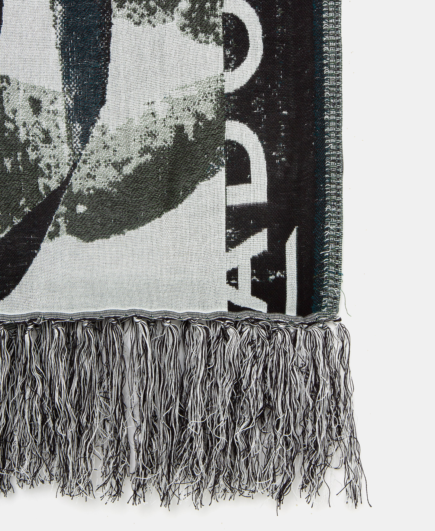 Knot print jacquard shawl image number 1
