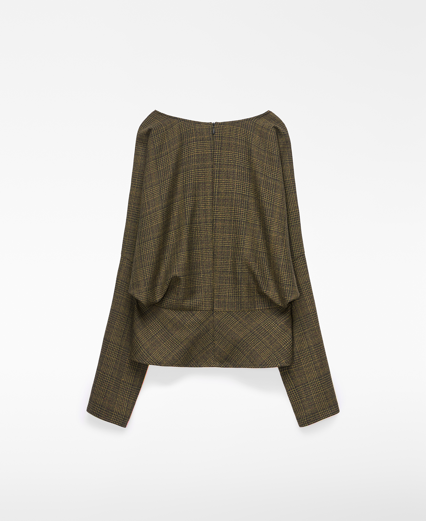 Checkered peplum top image number 5