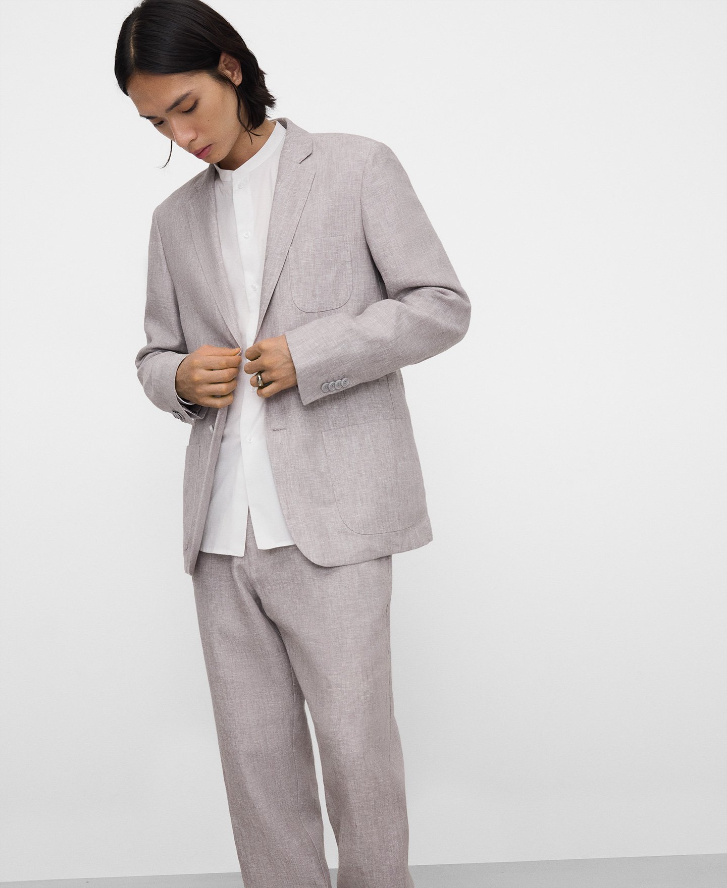 European linen tailored trousers image number 0