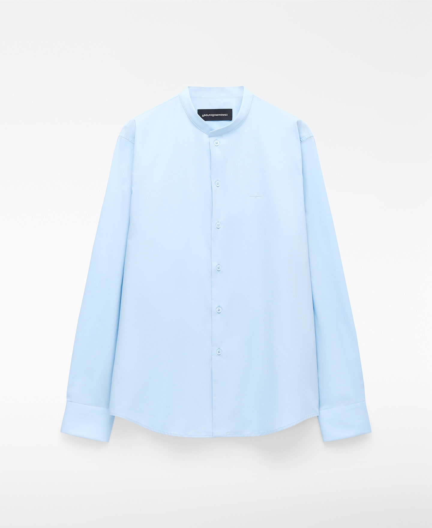 Cotton regular fit mandarin collar shirt image number 8