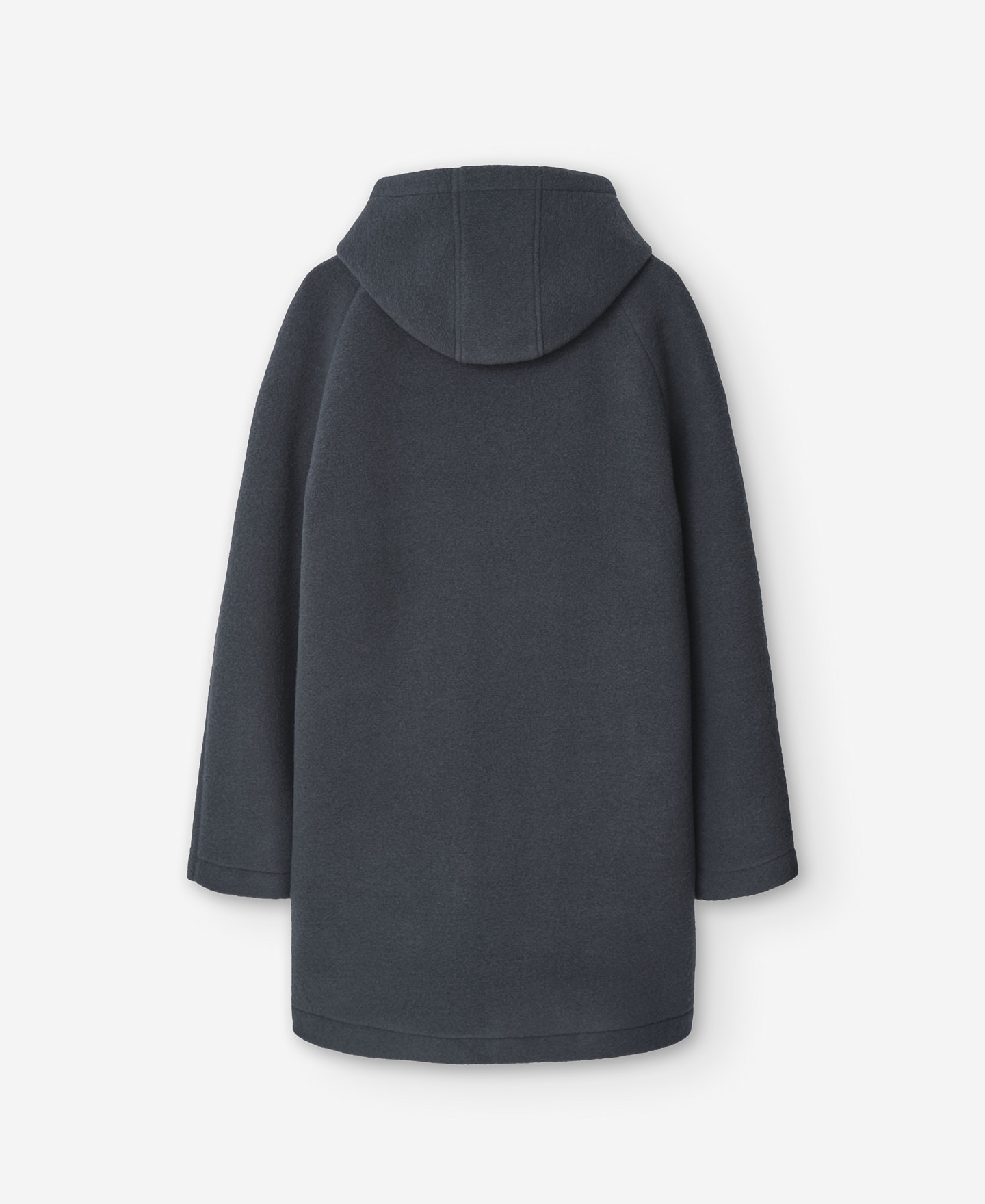 Grey polyester long coat for men image number 5