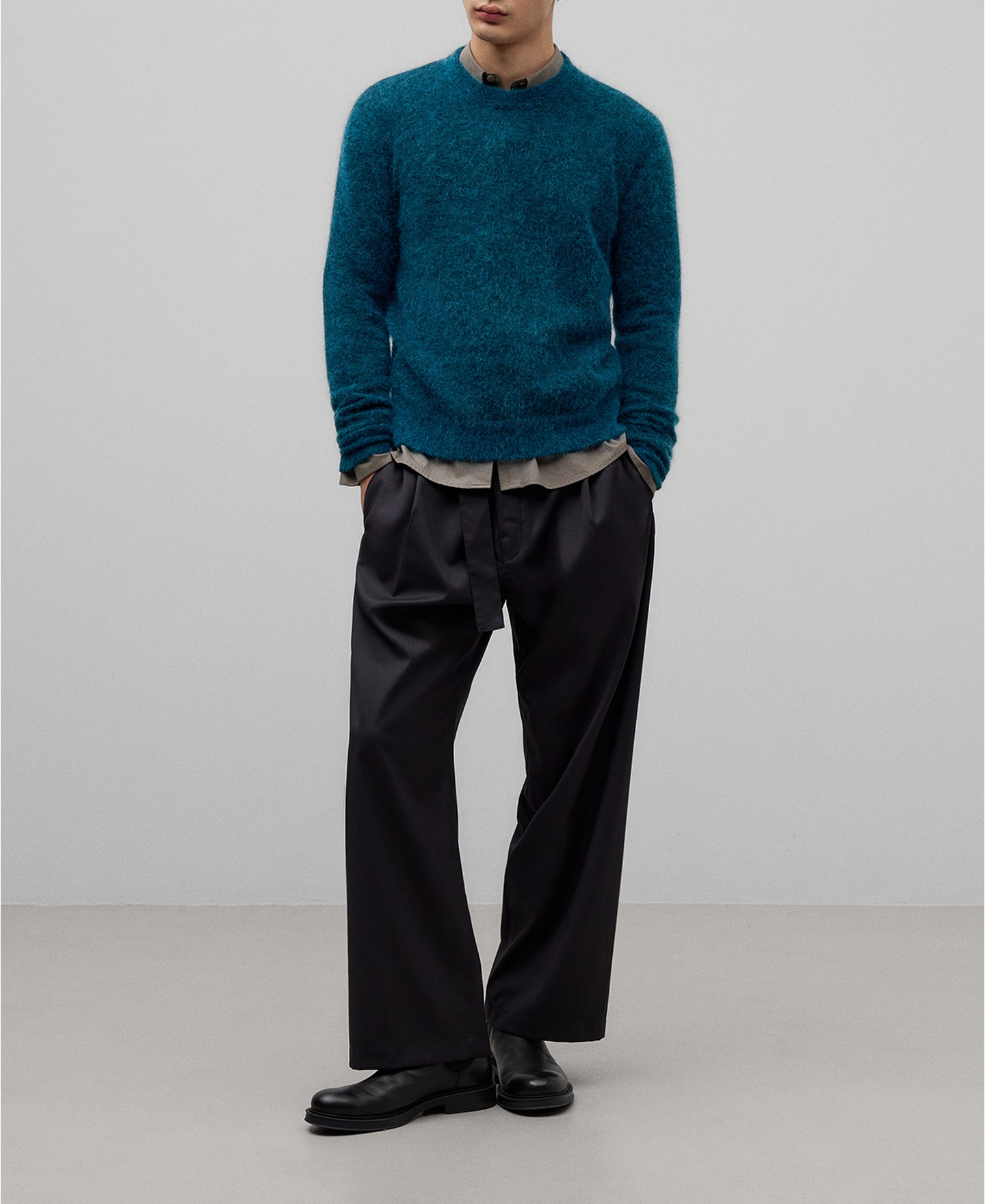 Mohair blend sweater man image number 1
