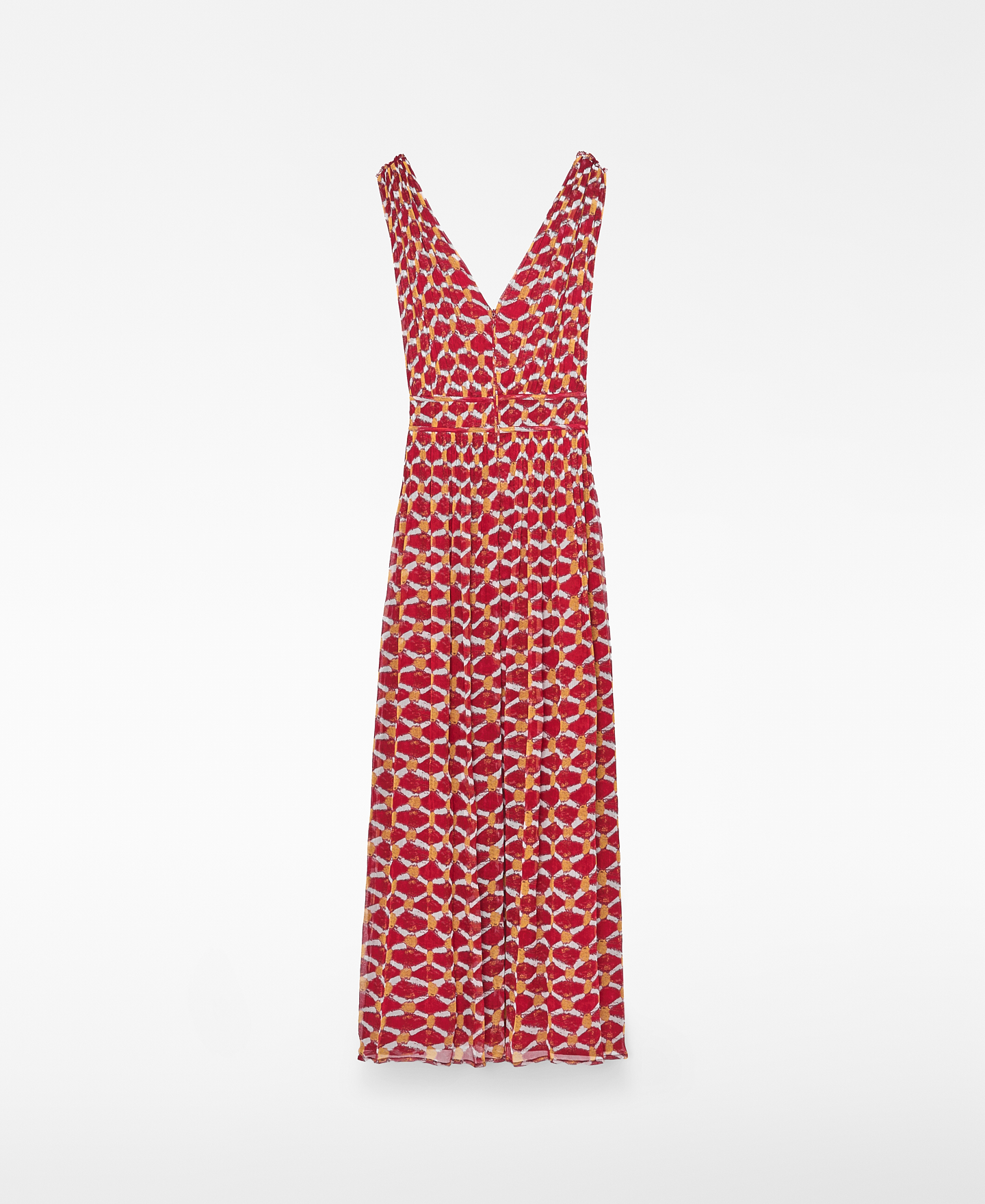 Pleated printed dress image number 5