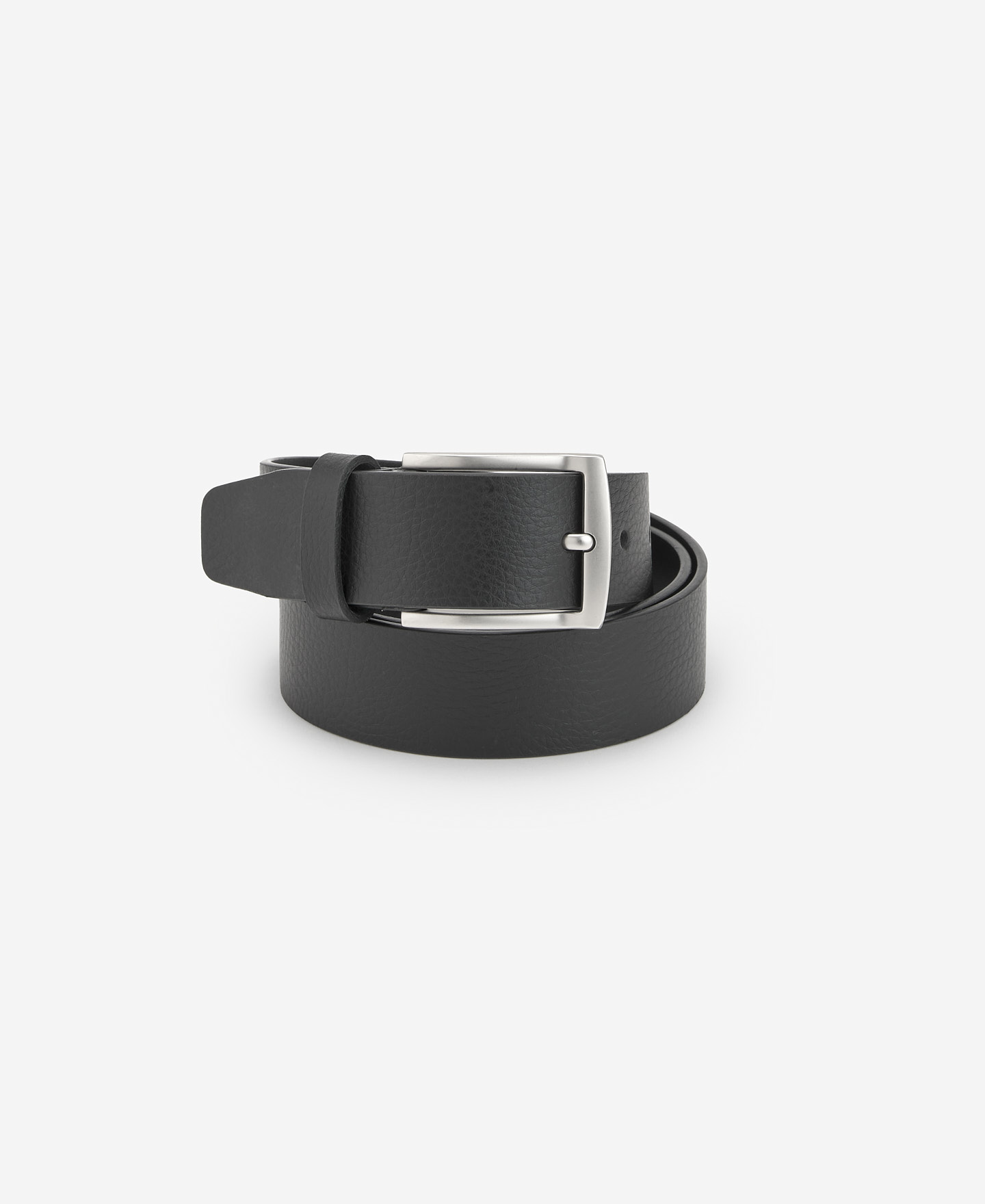 Black leather belt image number 1