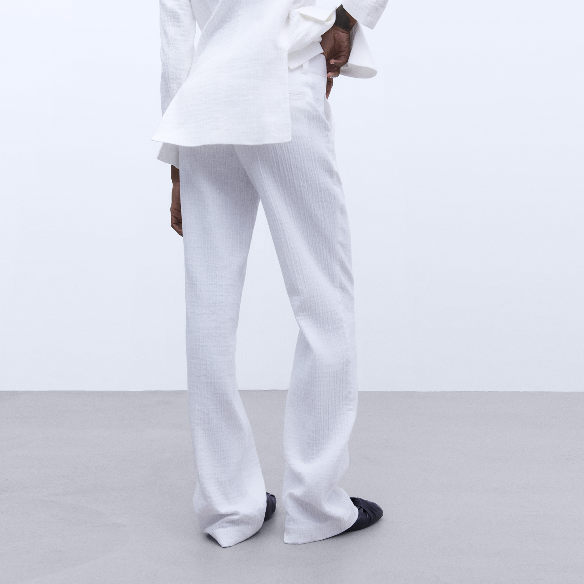 Straight fit tailored trousers image number 2