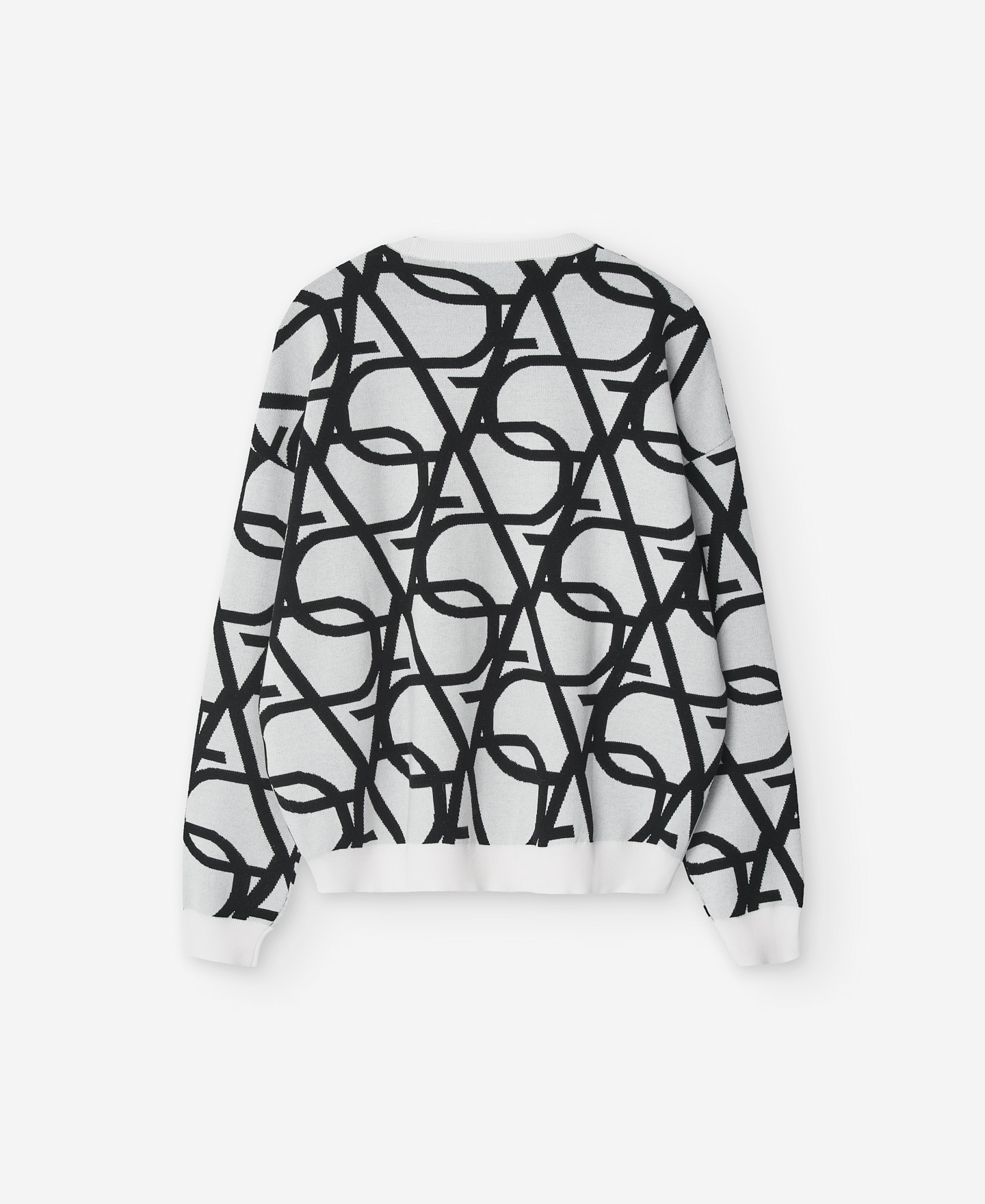 Black/cream jacquard sweatshirt women image number 5