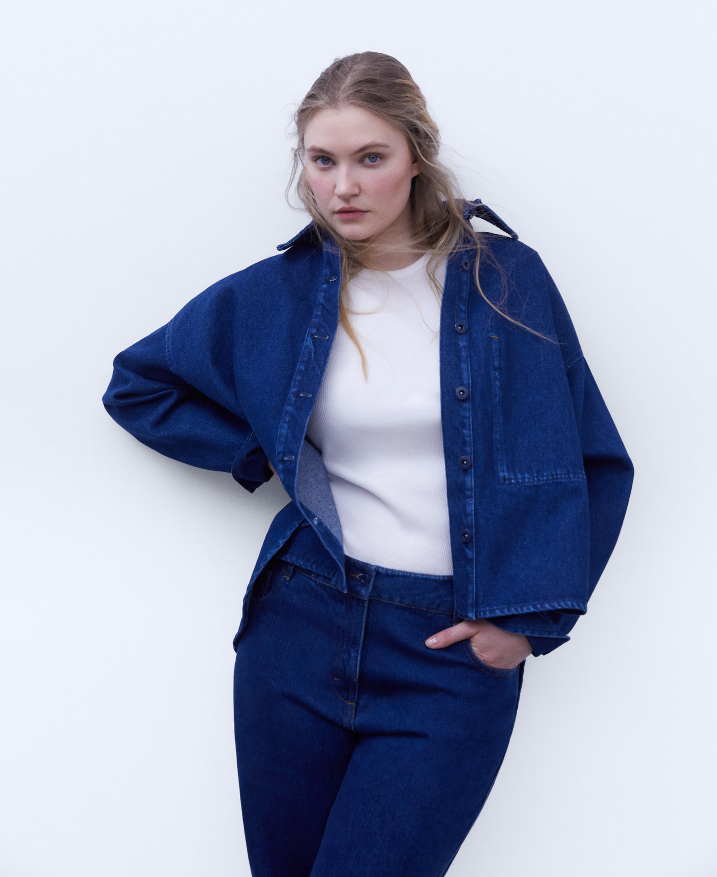 Oversize denim overshirt image number 0