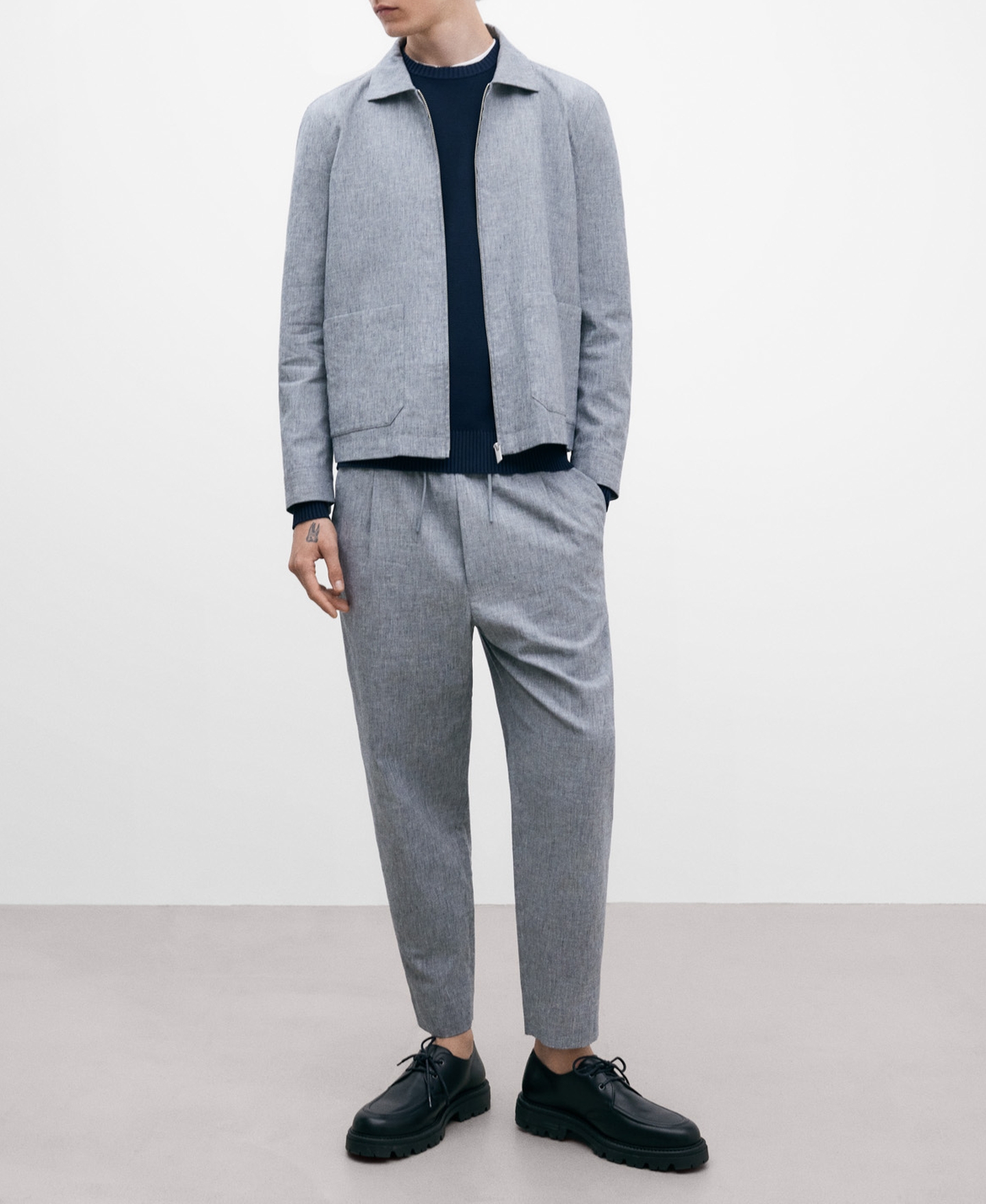 Mixed blue jogger trousers image number 1