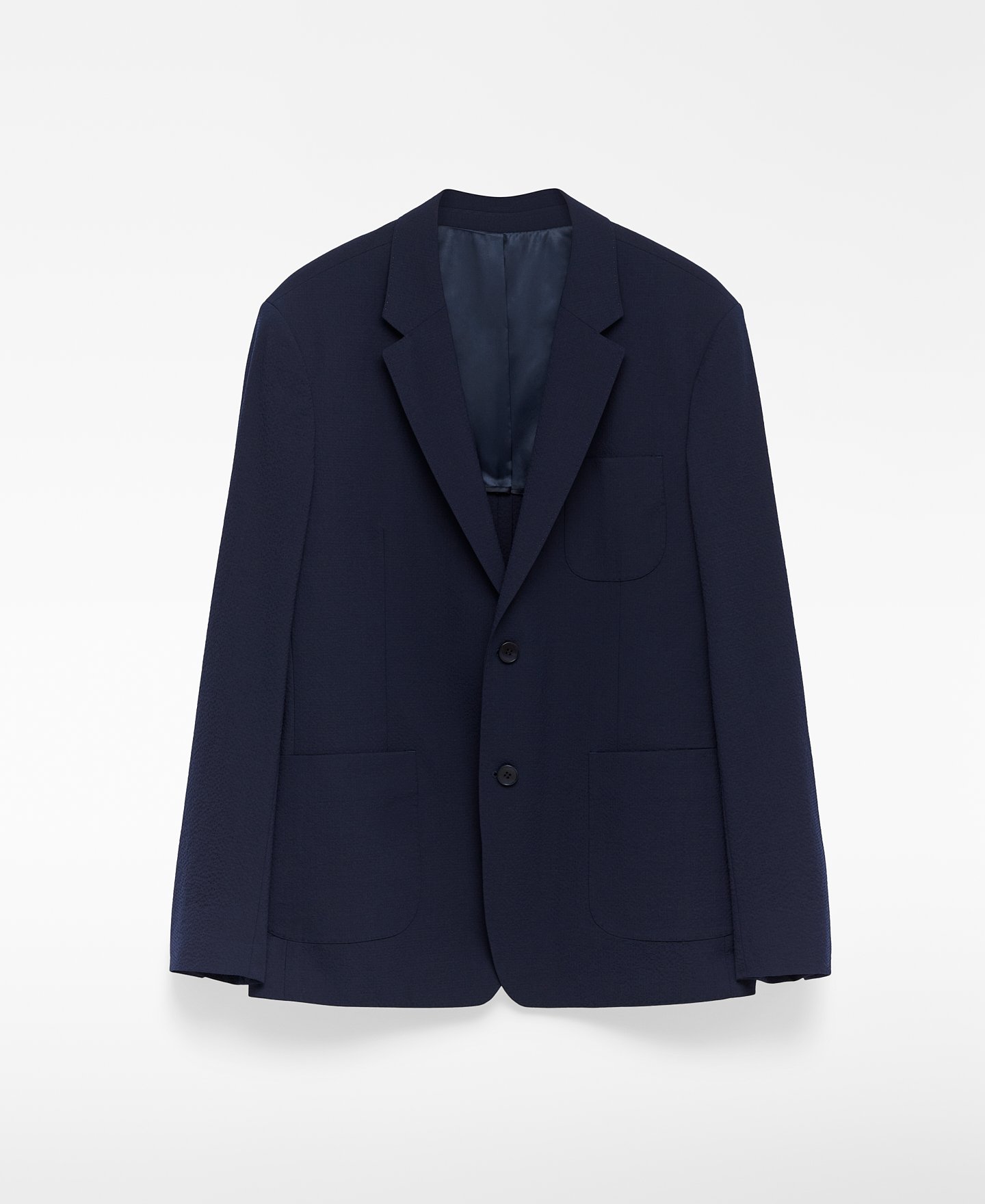 Seersucker tailored blazer image number 4