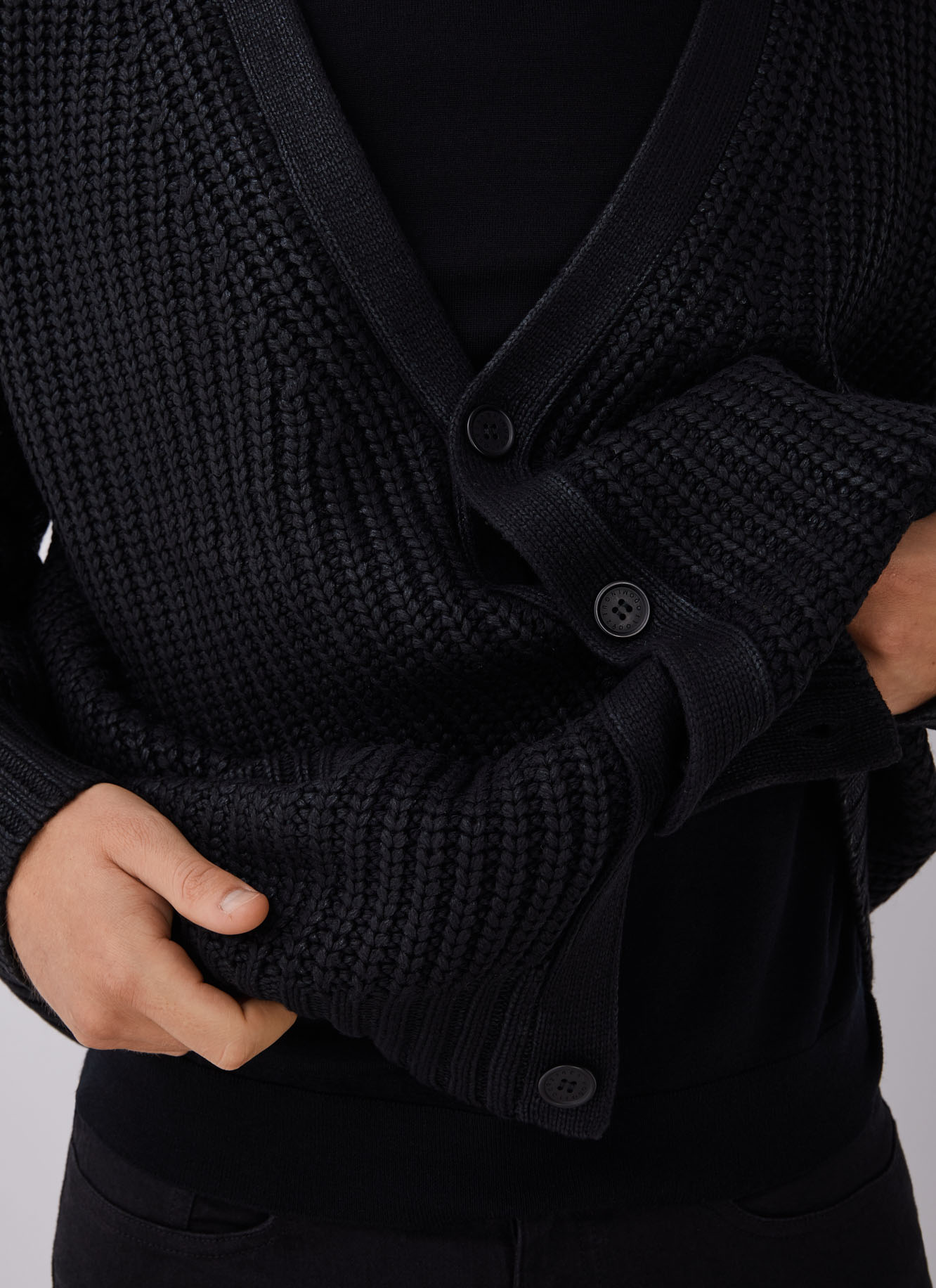 Textured-knit cardigan image number 2