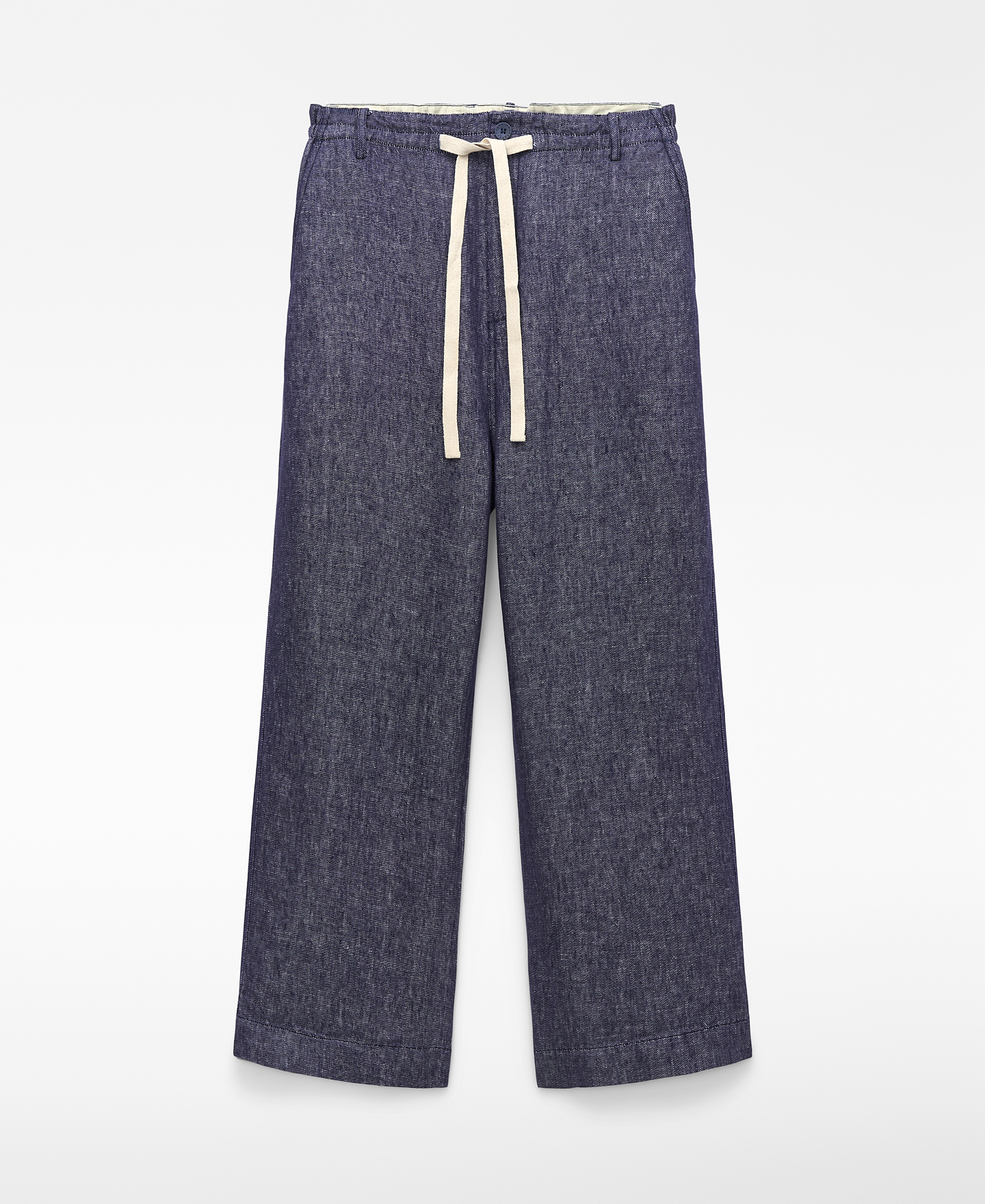 Pantalon coupe d&eacute;contract&eacute;e en lin europ&eacute;en image number 4