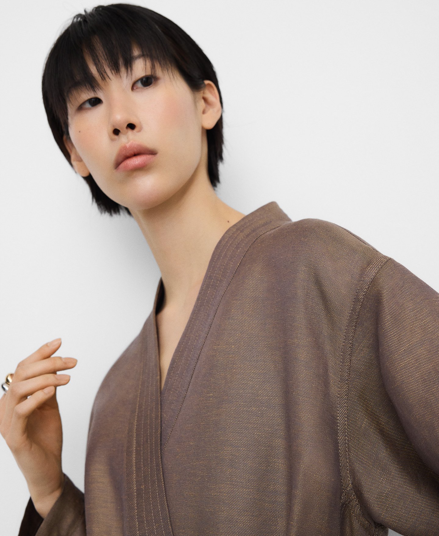 Wrap short kimono jacket image number 3